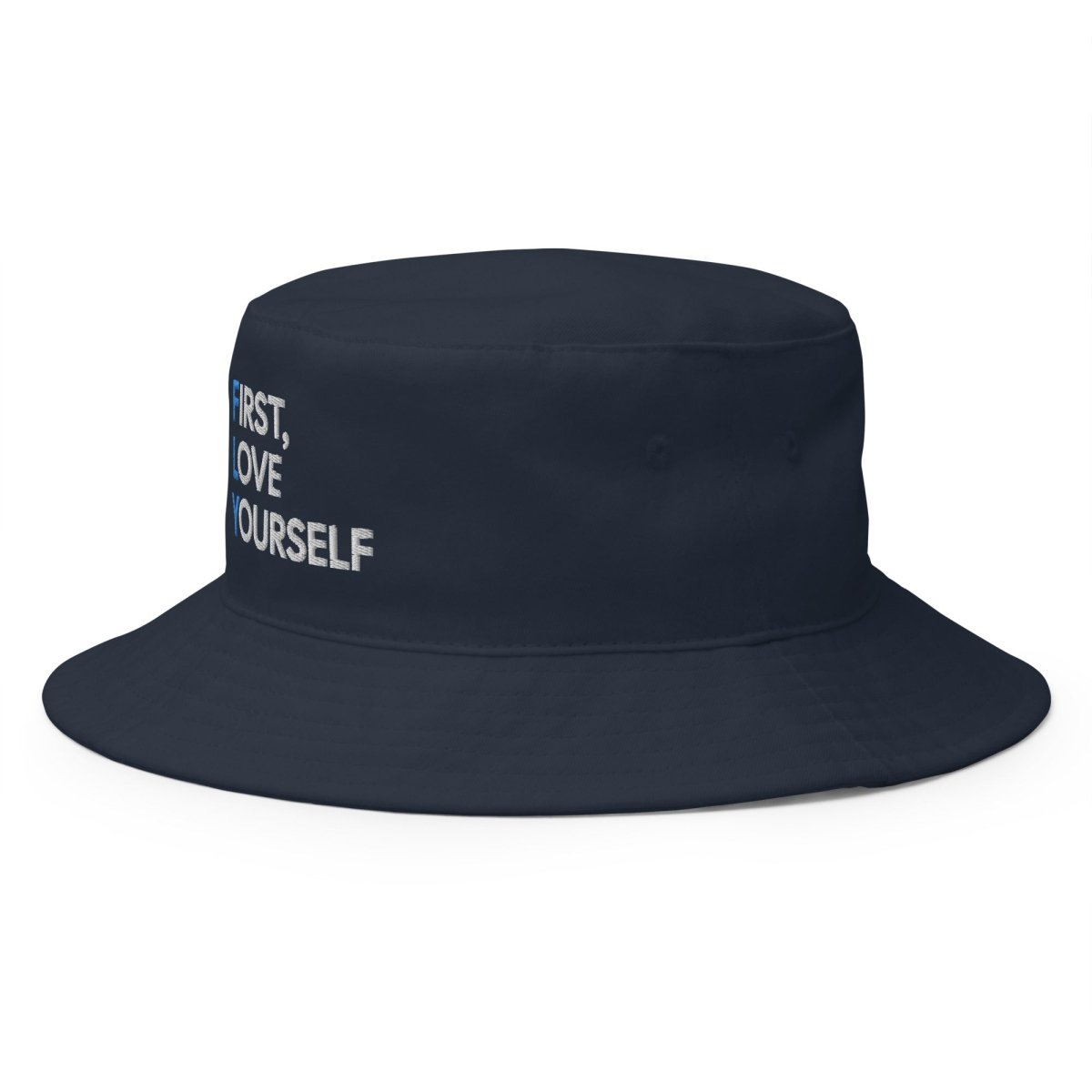 Love Yourself Embroidered Bucket Hat for Women - Stylish Sun Protection Hat for Outdoor Activities, Beach, Hiking & Summer Fashion