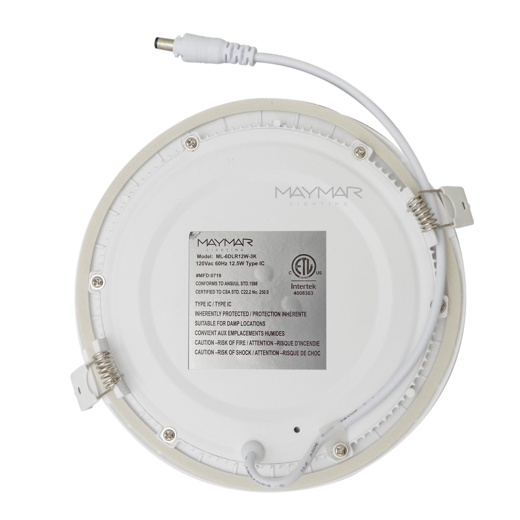 6 Inch LED Downlight Driver Remote - 12.5W, 800lm, CRI80, Dimmable, ETL Certified - Perfect for Home, Office, and Commercial Lighting