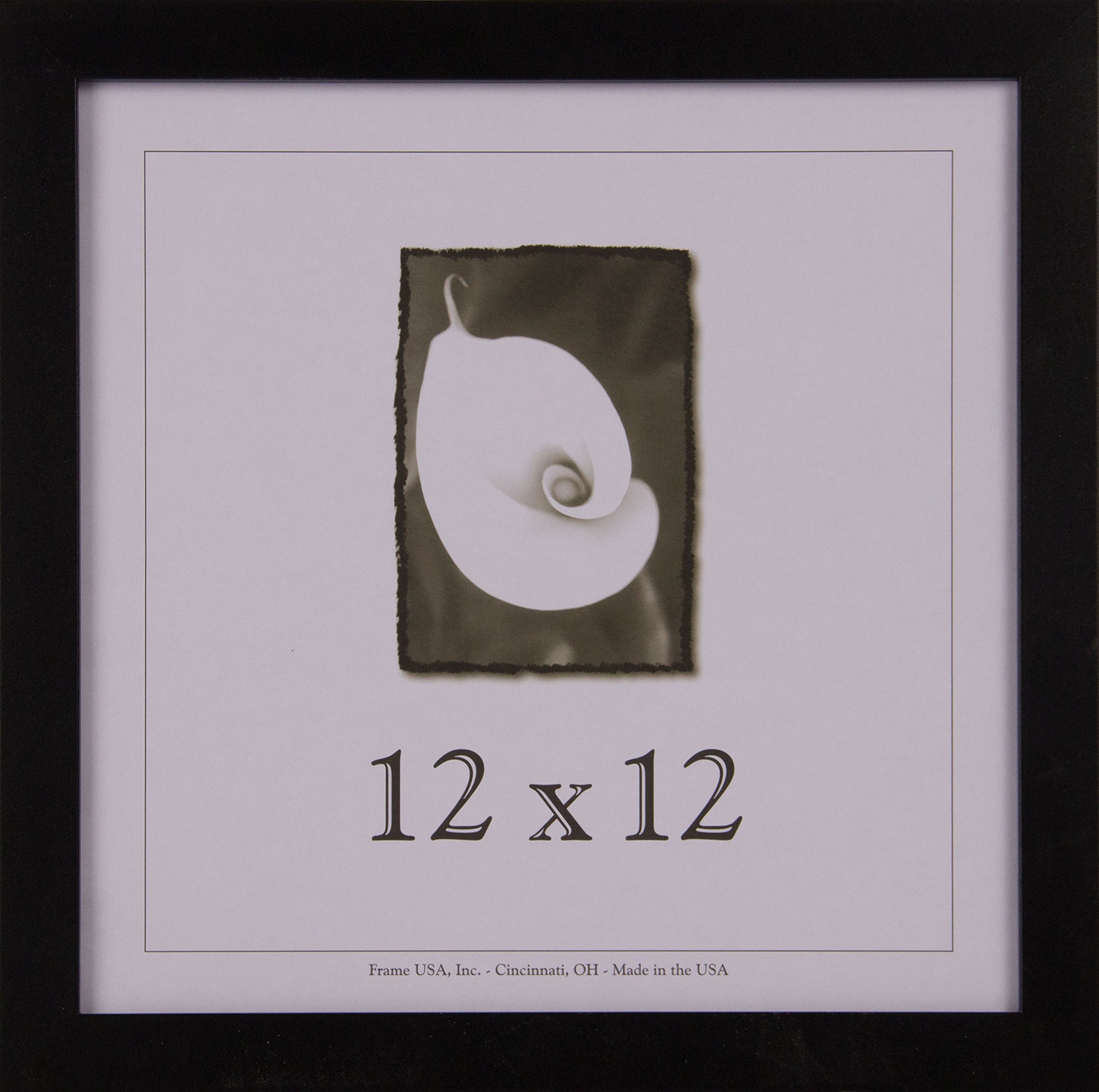 Affordable 12x12 Wood Picture Frames - Medium Series Black Wall Photo Frames for Home Decor, Office Display & Artwork Showcase