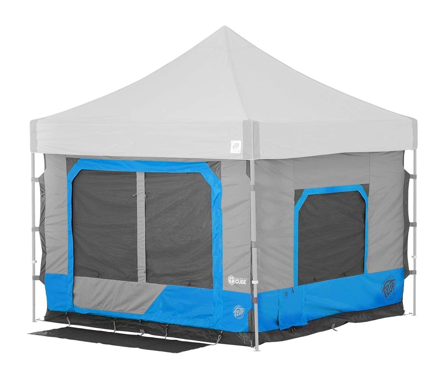 E-Z UP Camping Cube 6.4 – Convert 10' Straight Leg Canopy into Waterproof Camping Tent (Canopy/Shelter Not Included) – Perfect for Outdoor Camping, Beach Trips & Picnics