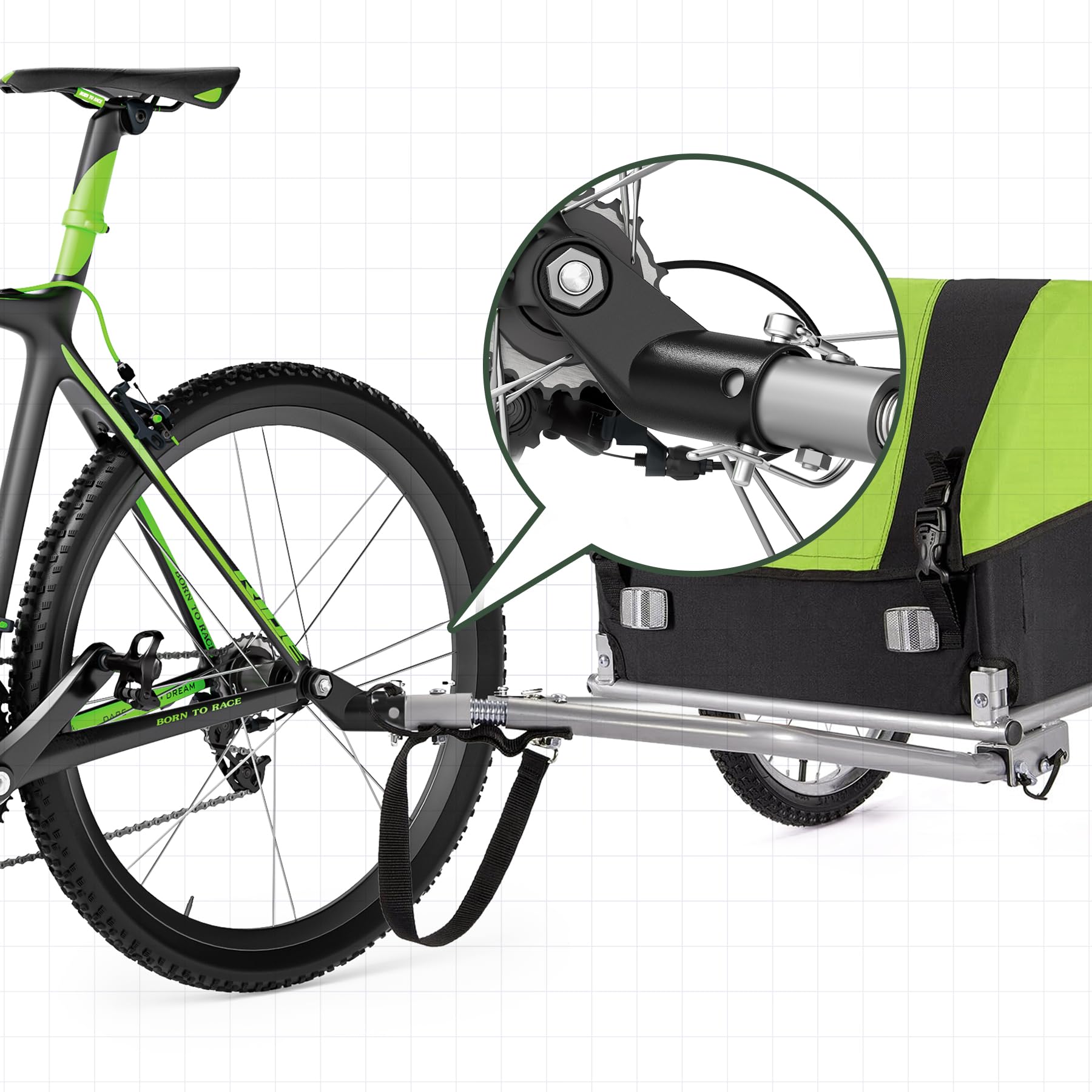 Upgraded Bike Trailer Coupler Attachment for Instep & Schwinn Bicycle Trailers - Universal Bicycle Trailer Hitch & Cargo Carrier Accessory - Perfect for Family Rides, Grocery Hauling & Outdoor Adventures