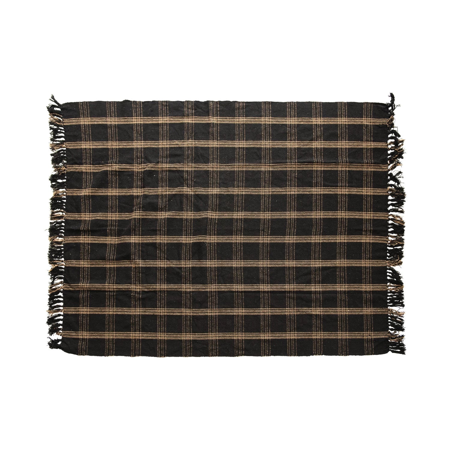 Stylish Black Plaid Throw Blanket - Soft & Cozy for Couch, Bed & Home Decor - Perfect for Winter, Gifts & Relaxation