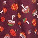 Smak Parlour Retro 1970s Purple Pumpkin & Mushroom Print Flare Pants - Vintage Hippie Style High Waisted Bell Bottom Jeans for Women (Festival, Halloween, Costume Party Outfit)