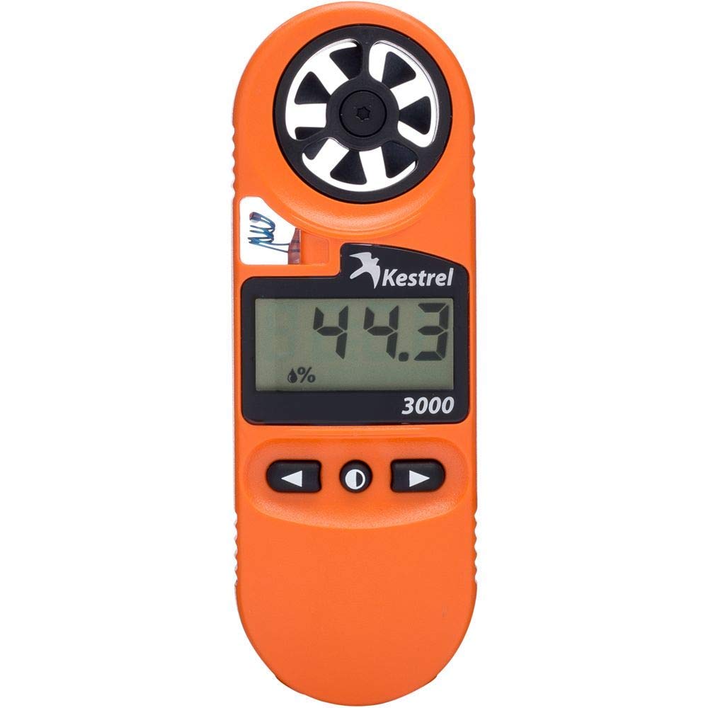 Kestrel 3000 Pocket Weather Meter & Heat Stress Monitor - Portable Anemometer for Wind Speed, Temperature, Humidity - Ideal for Outdoor Sports, Hiking, Hunting, and Industrial Safety (Orange)