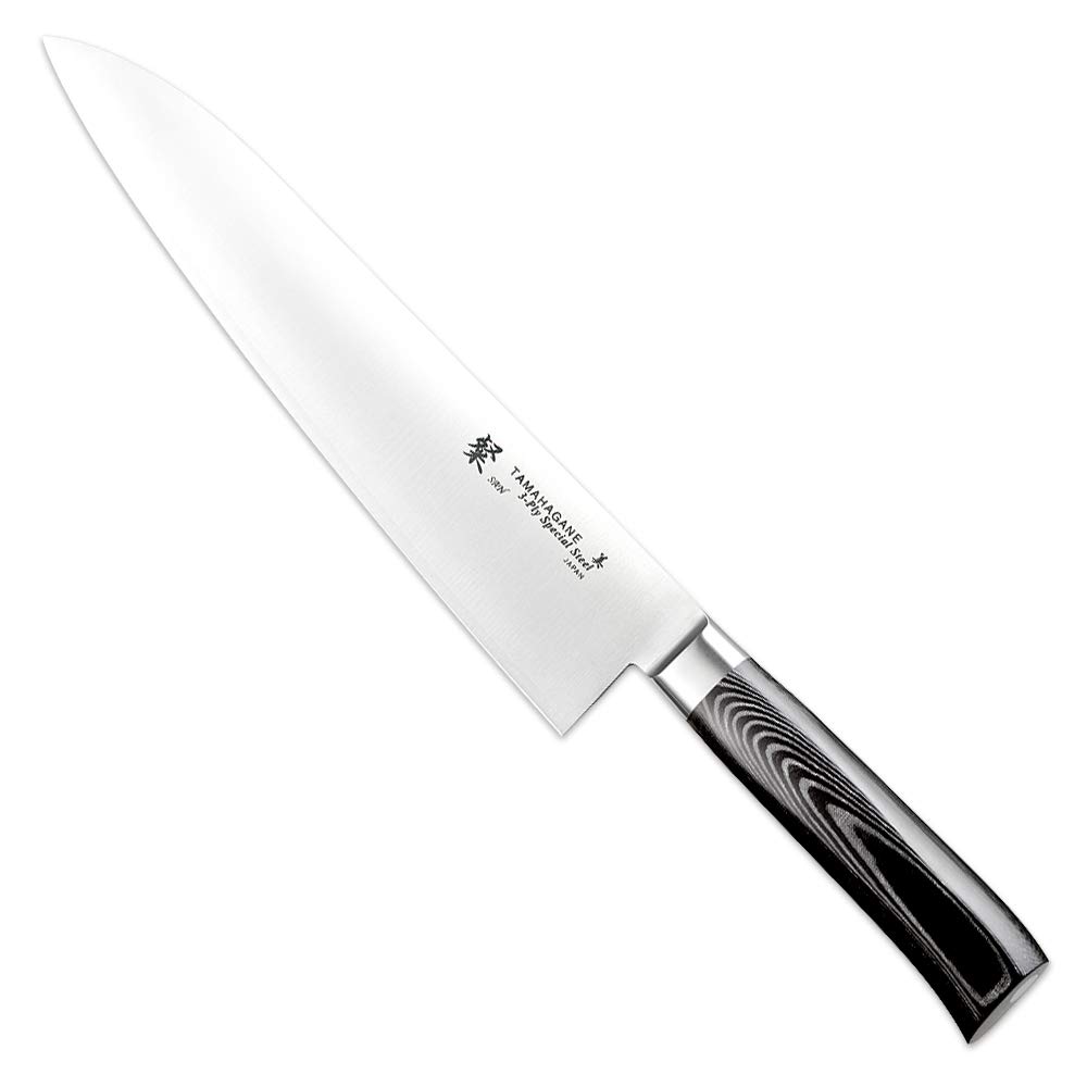 Premium Tsubame Mikarta Stainless Steel Chef Knife 9.4 Inch - Japanese Kitchen Knife for Professional Chefs & Home Cooking - Perfect for Slicing, Dicing & Chopping Vegetables, Meat & Fish