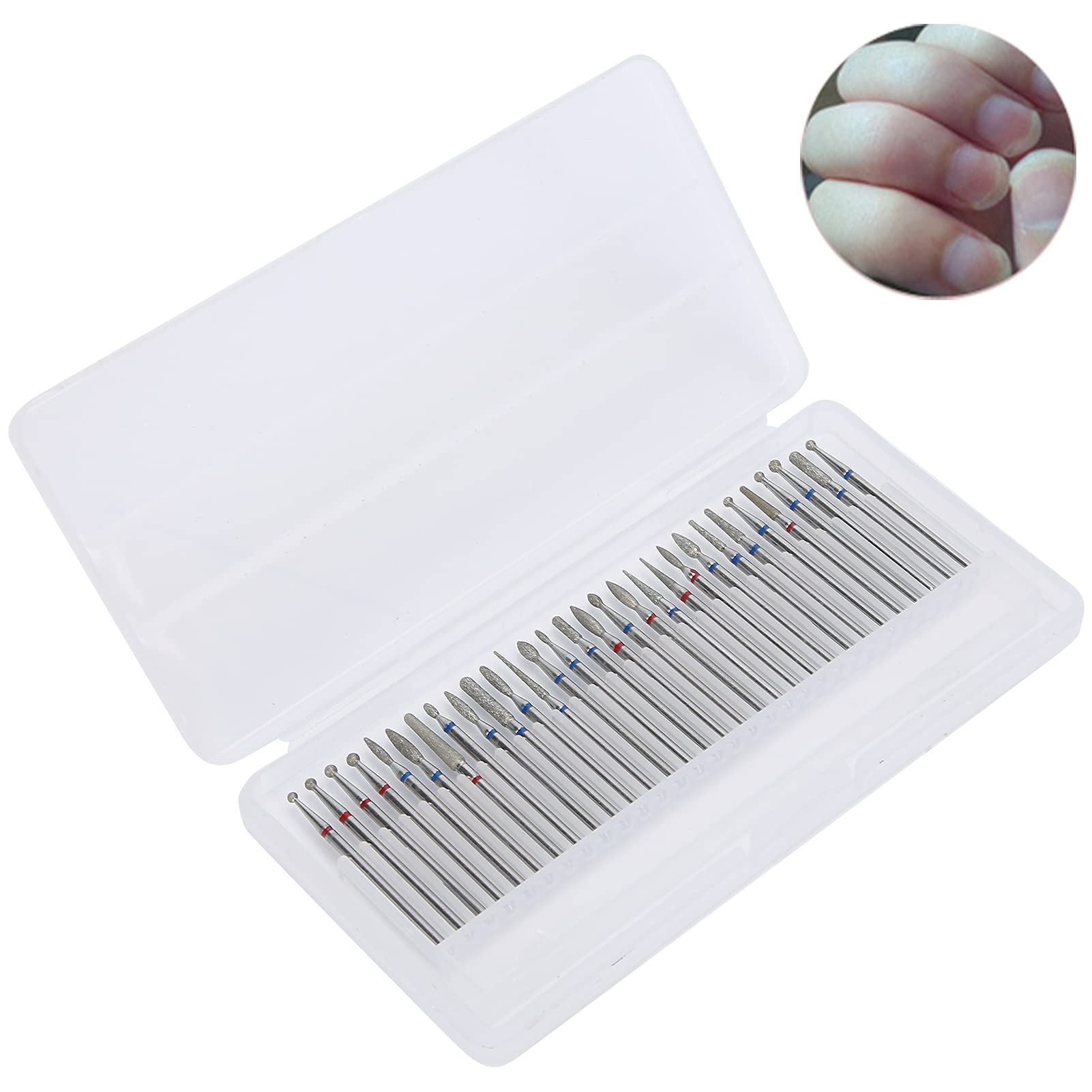 30pcs Professional Nail Drill Bits Set for Acrylic & Gel Nails - Nail Polishing Grinding Heads for Home Salon & Manicure - Perfect for Nail Art, Extensions & Pedicures