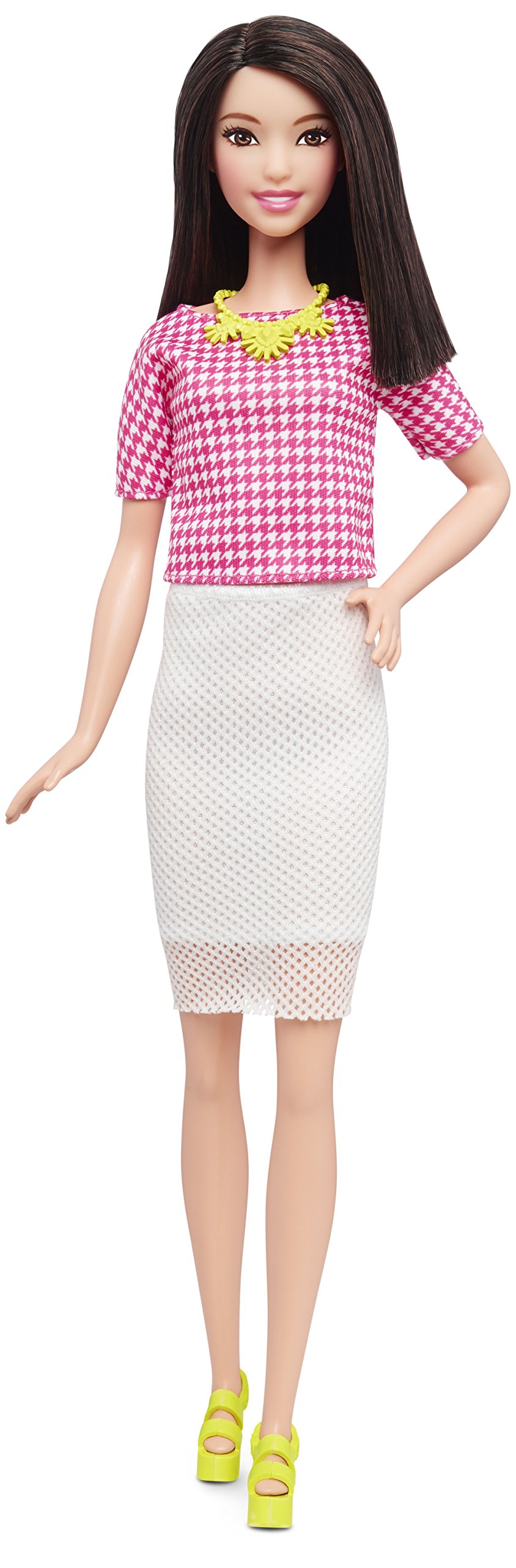 Barbie Fashionistas Doll - White & Pink Outfit for Girls Playtime