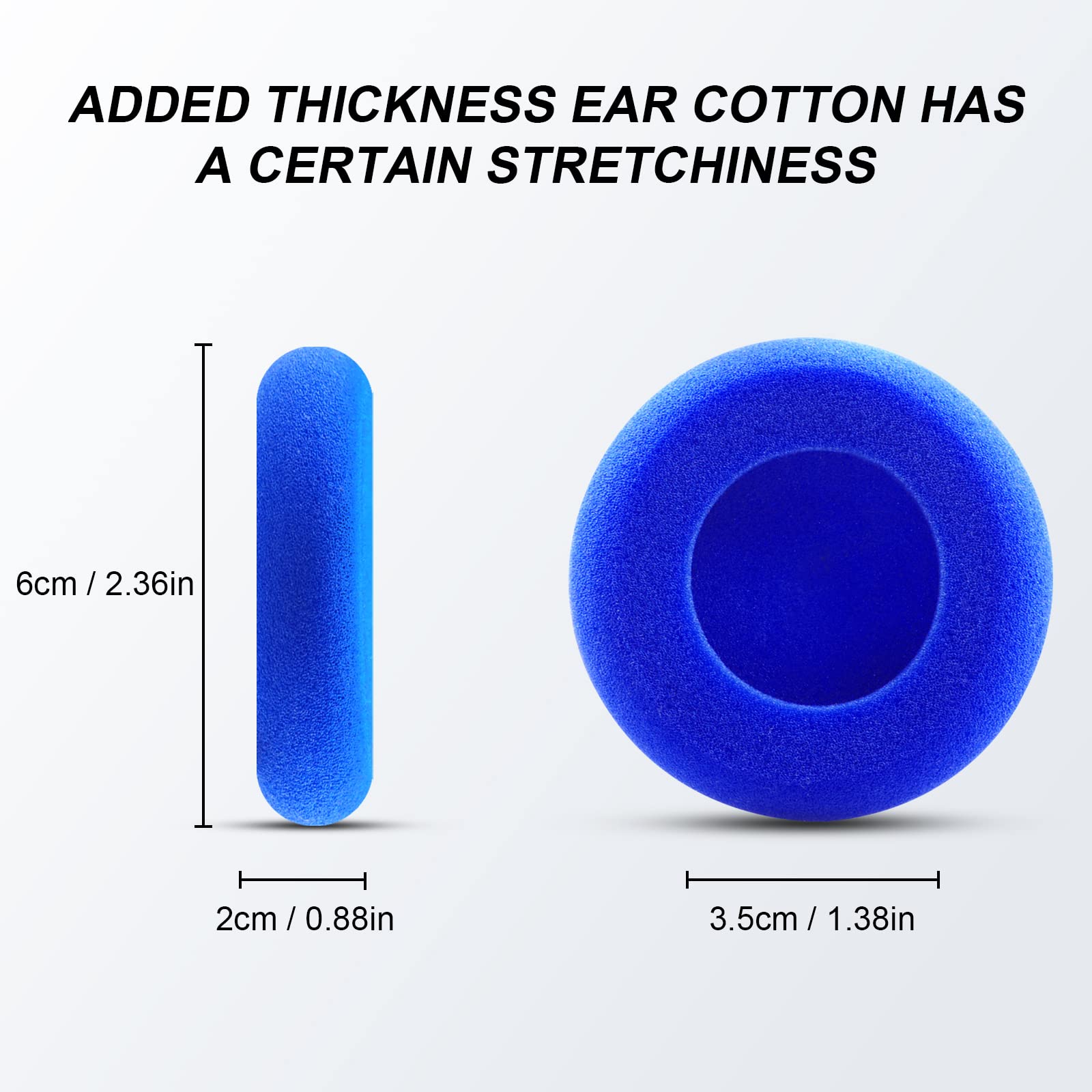 GVOEARS Replacement Earpads Cushion for Koss Porta Pro Headphones - 1 Pair Blue Memory Foam Ear Pads - Comfortable Noise Isolation Earpads for Home, Office & Travel Use