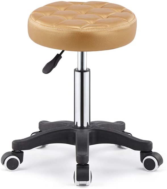 Adjustable Swivel Stool Chair with Wheels & Hydraulic Gas Lift - Ergonomic Rolling Stool for Back Pain Relief - Purple Beauty Stool for Kitchen, Salon, Bar, Office & Massage - Perfect for Hairdressers, Chefs & Office Workers