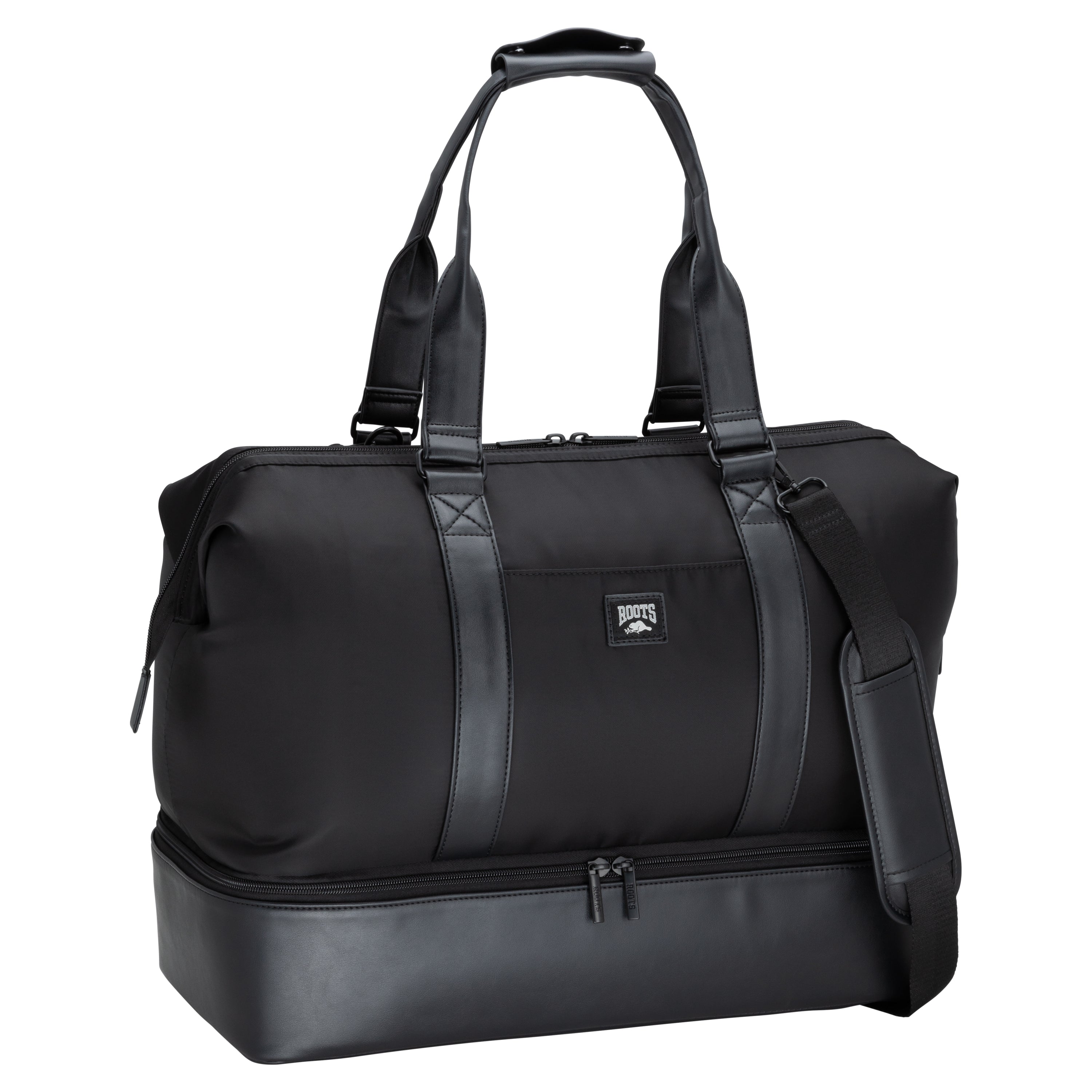 Roots Travel Drop Bottom Weekender Bag - Durable & Stylish Carry-On Luggage for Women & Men - Perfect for Weekend Getaways, Business Trips & Gym Use