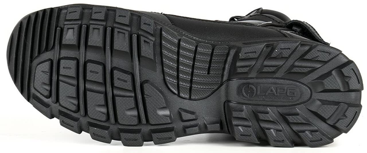 LAPG Men’s Sector 8” Waterproof Tactical Boots - Side-Zip Duty & Combat Shoes for Hiking, Breathable Comfortable Work Boots for Outdoor, Military, Police & Security Use