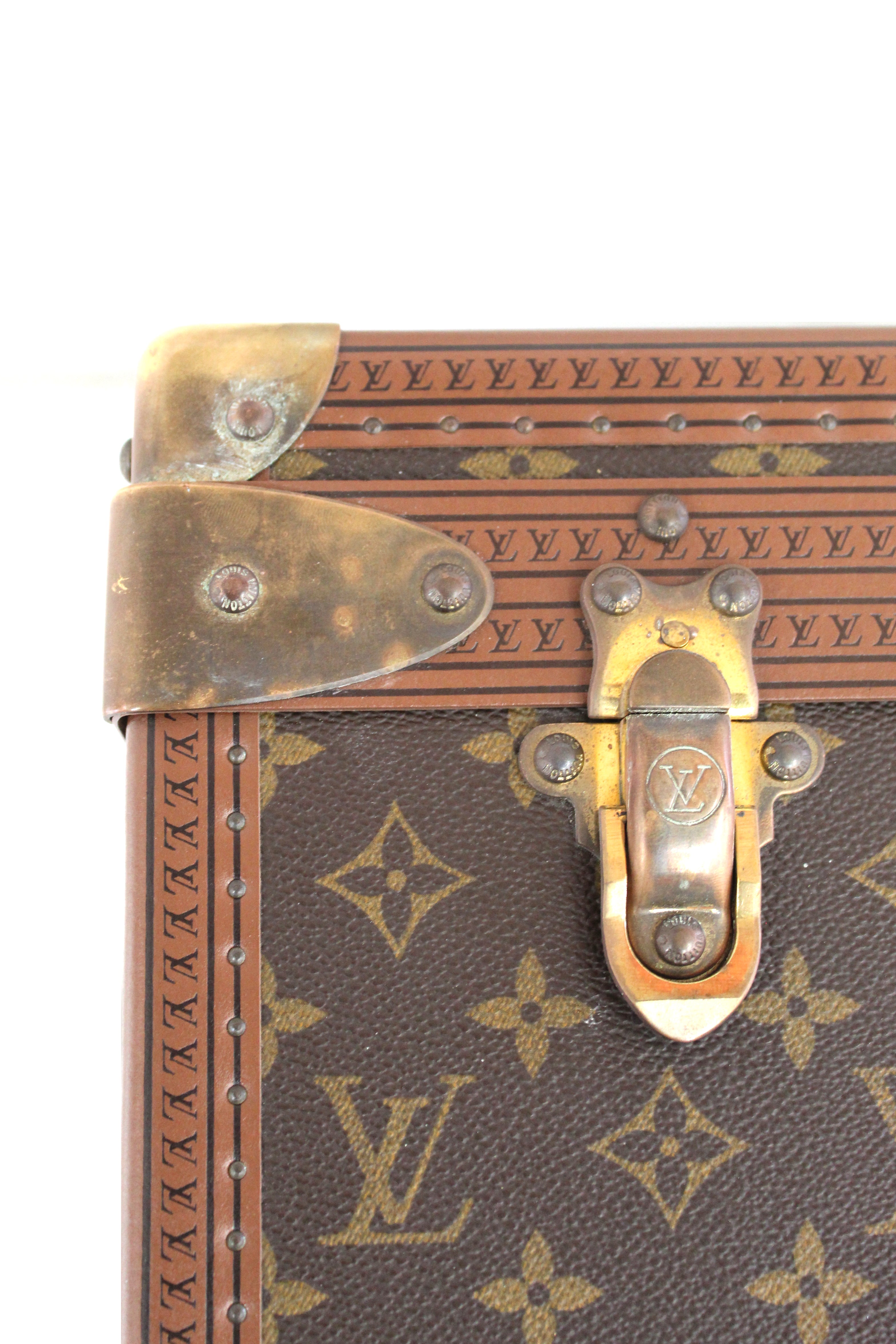 Authentic Louis Vuitton Monogram Alzer 80 Vintage Trunk Hard Case Suitcase - Luxury Travel Luggage for Business Trips & Special Occasions