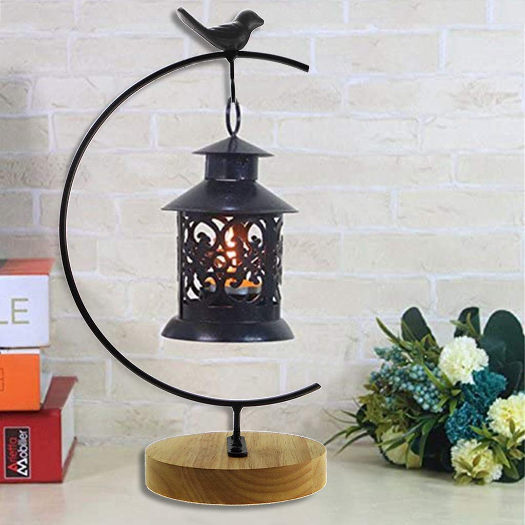CXLE Ornament Display Stand - Gold Iron Pothook Stand for Hanging Glass Globe, Air Plant Terrarium, Witch Ball & Christmas Decorations (12.2x4.5 Inches) - Perfect for Home, Wedding & Holiday Decor