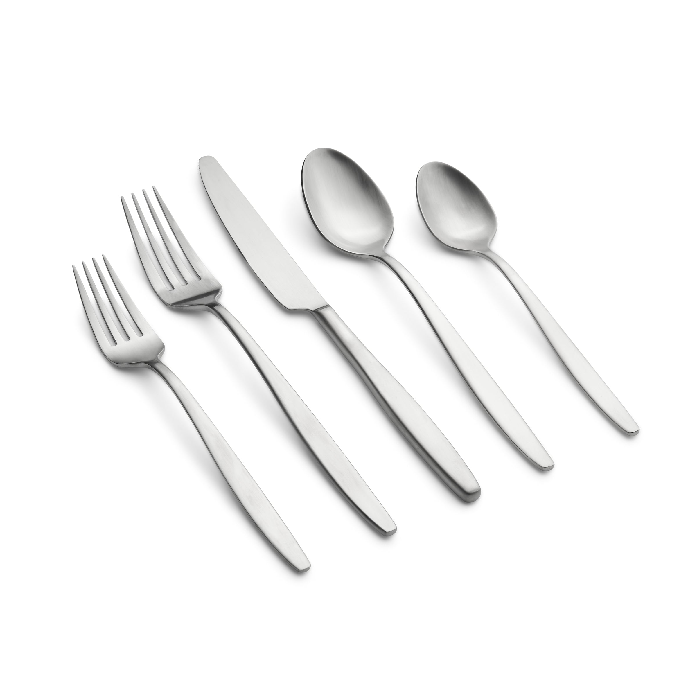 Premium Nylah Satin 20-Piece Flatware Set - Stainless Steel Cutlery Set with Mirror Finish - Elegant Dining Utensils for Wedding, Dinner Party & Home Entertaining