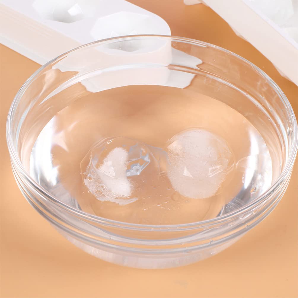 2pcs Silicone Ice Cube Trays - Reusable Ball Ice Molds for Whiskey & Cocktails - Perfect for Home Bars, Parties & Summer Drinks
