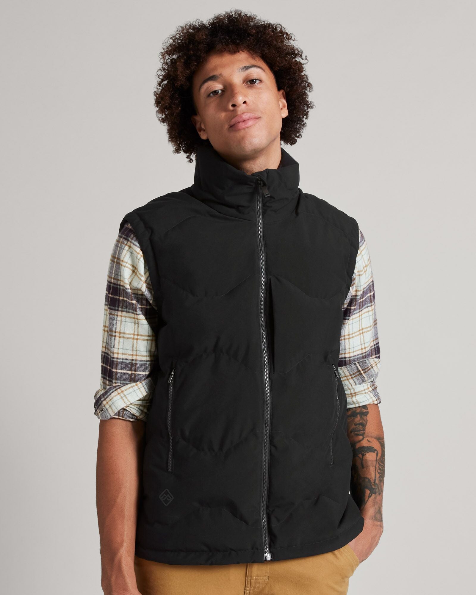 Men's Frisco X Down Vest - Lightweight Warm Puffer Jacket for Outdoor Activities, Hiking & Casual Wear - Black