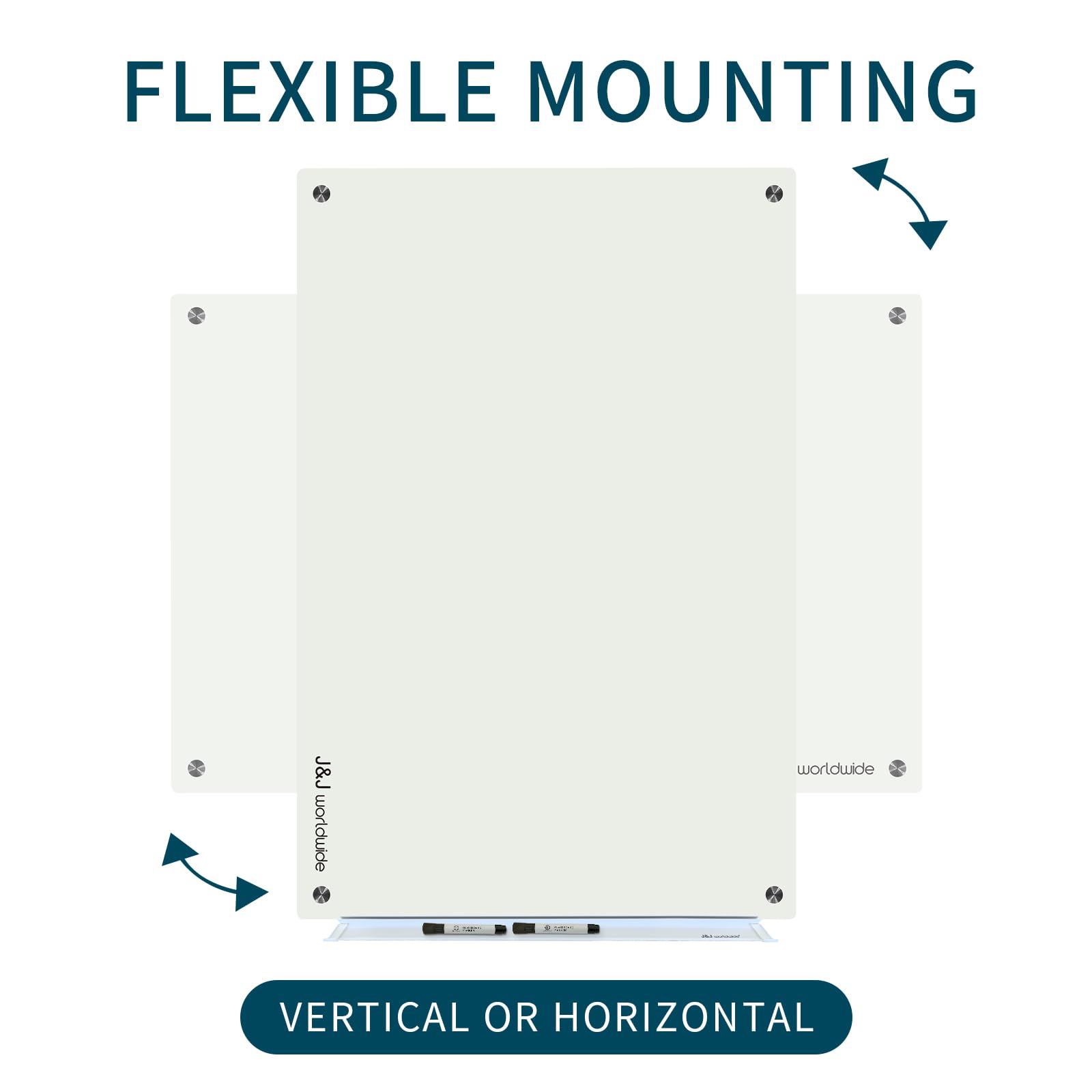Premium 4' x 3' Magnetic Glass Dry Erase Board - Frameless Whiteboard with Smooth Writing Surface - Includes Magnets, Markers & Eraser - Perfect for Home Office, Classroom & Homeschooling Supplies - Great for Presentations, Brainstorming & Daily Organization