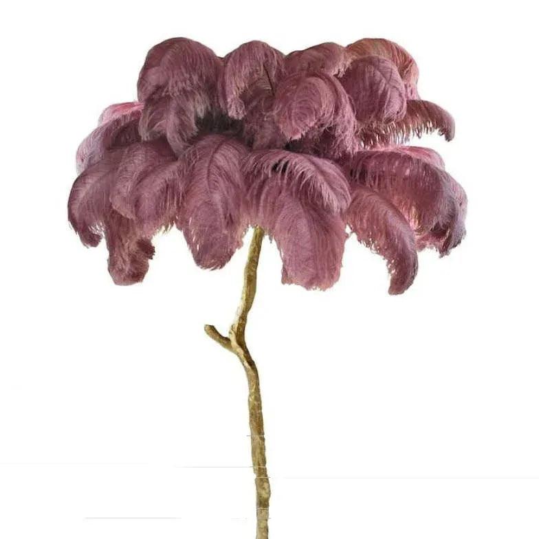 Elegant White Feather Tree Design Table Lamp - Modern Decorative Lighting for Bedroom, Living Room & Office