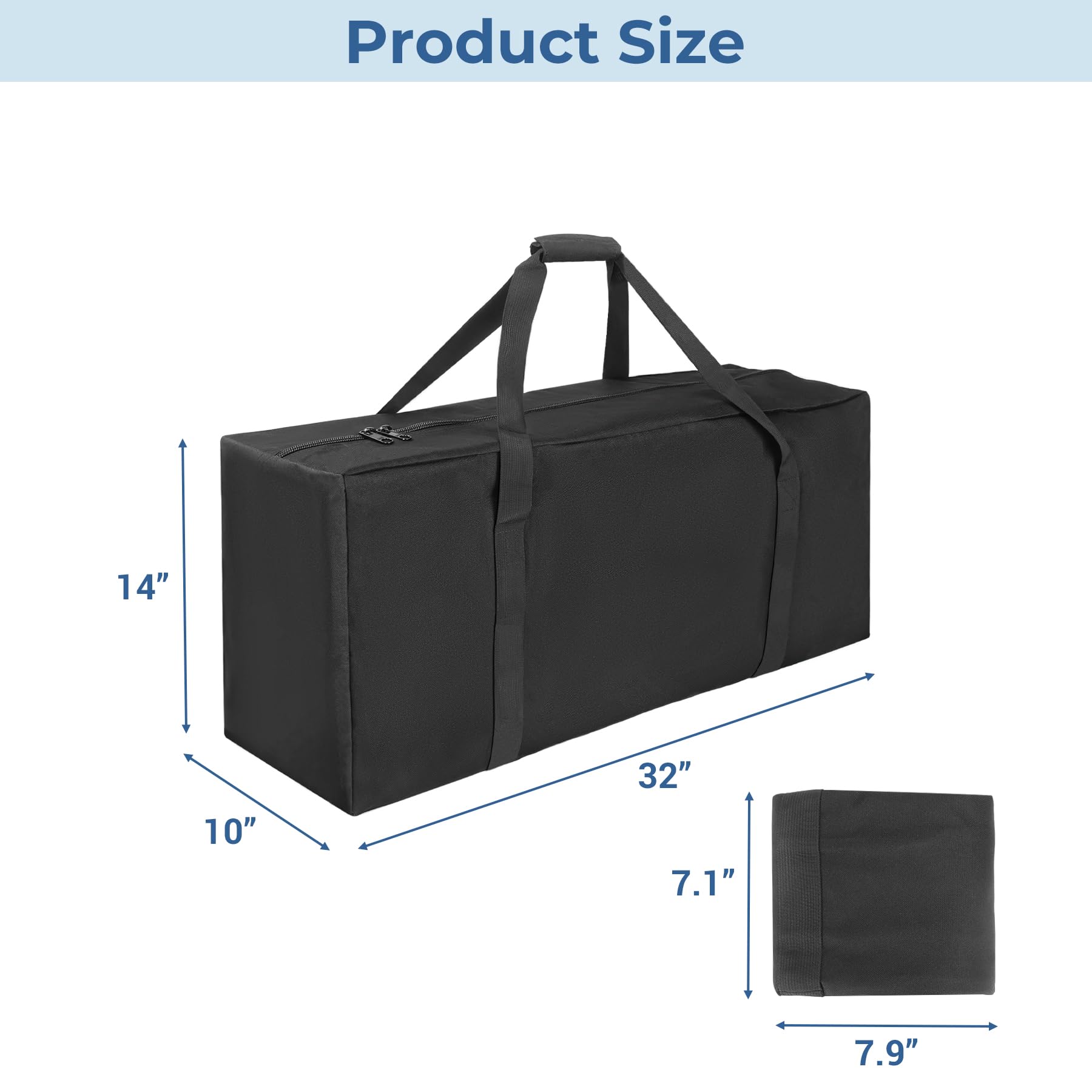 COOLBEBE 32 Inch Sports Duffle Bag - 73L Large Travel Duffel Luggage with 2-Way Lockable Zippers, Water Resistant Gym Bag for Men & Women - Perfect for Gym, Travel, Sports & Weekend Getaways