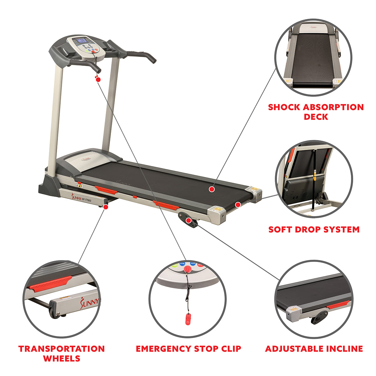 Electric Motorized Treadmill with Adjustable Incline - Home Gym Cardio Exercise Equipment for Running & Walking Workouts - Perfect for Home Fitness, Weight Loss & Indoor Training