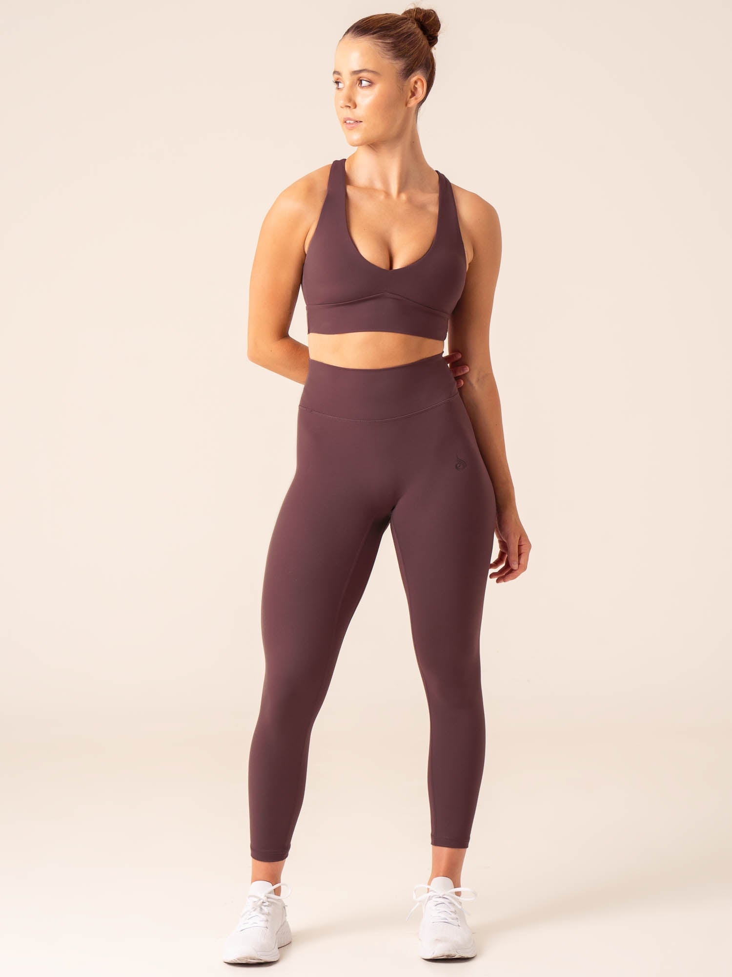 High Waisted Scrunch Butt Lifting Leggings for Women - Tummy Control Workout Yoga Pants in Plum Color | Perfect for Gym, Running, Lounge & Everyday Wear