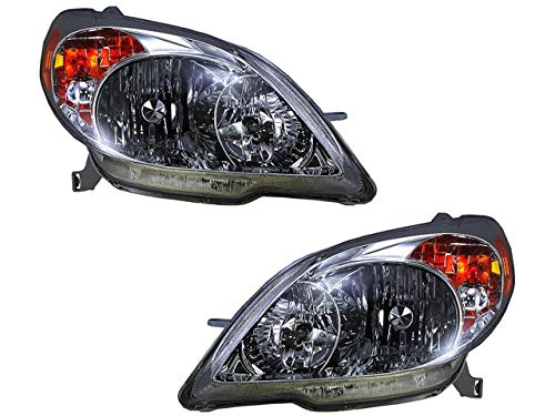 2-Pack Headlight Assembly Replacement for 2003-2008 Toyota Matrix - Perfect for Night Driving & Foggy Conditions