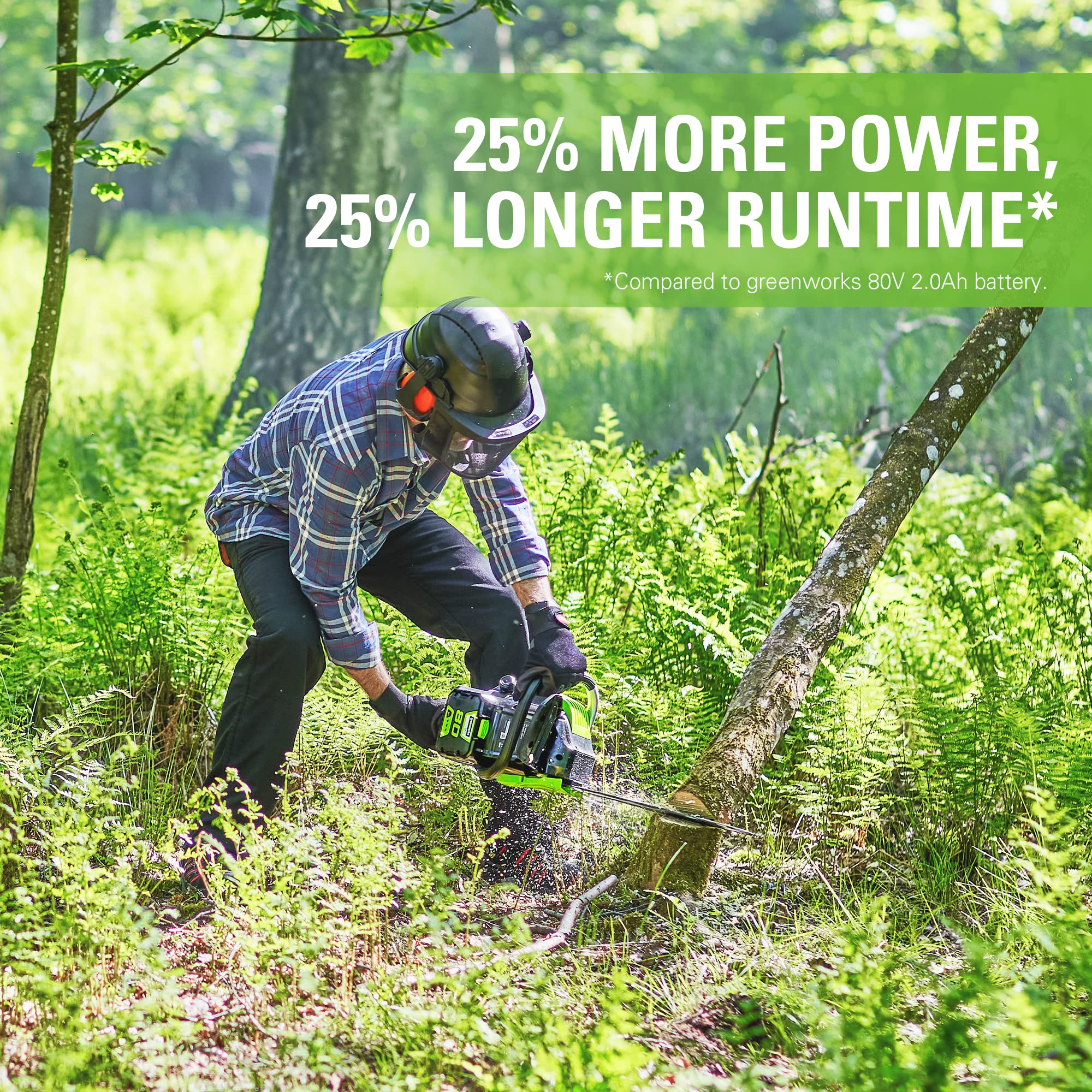 Renewed 80V 2.5Ah Lithium-Ion Battery for Cordless Power Tools - Compatible with Lawn Mowers, String Trimmers & Outdoor Power Equipment