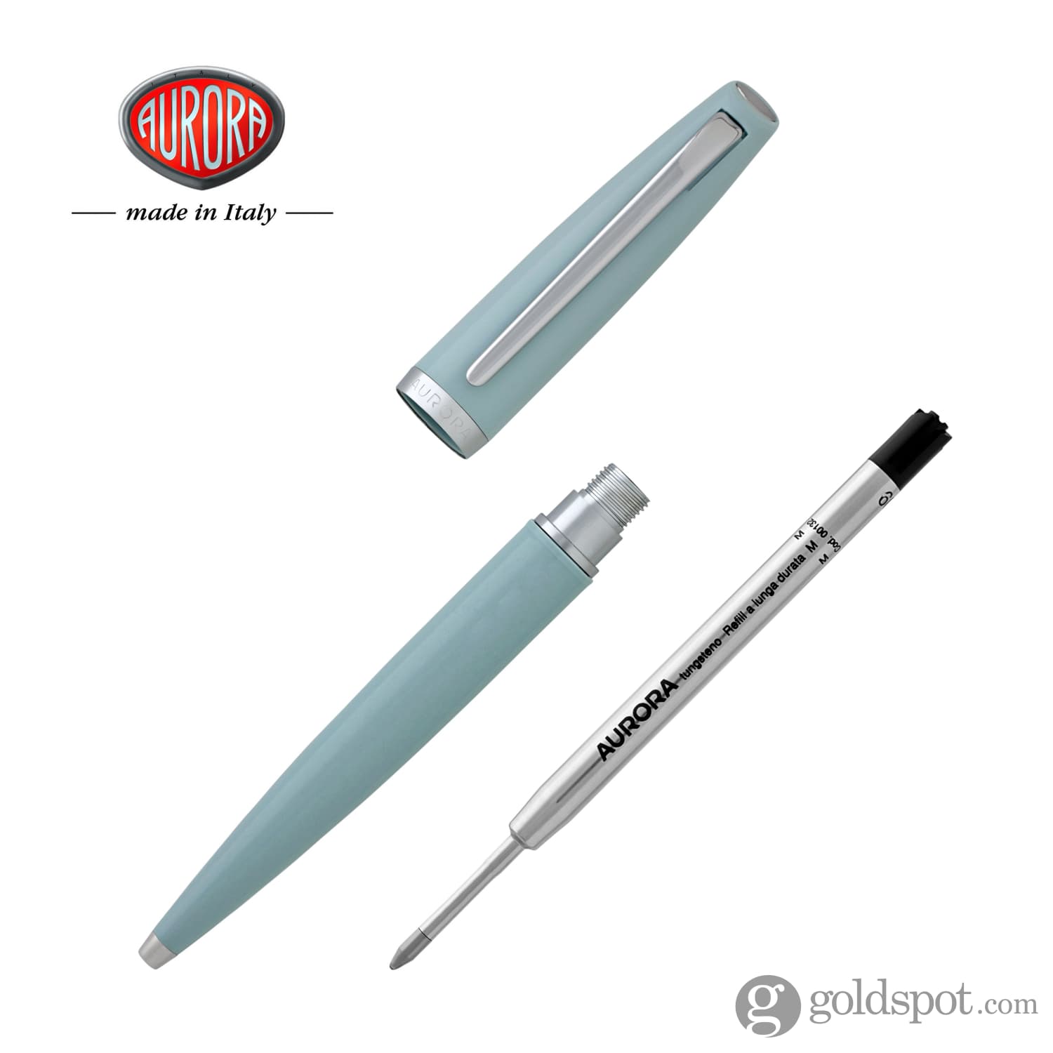 Aurora Style Aquamarine Gemstone Ballpoint Pen - Elegant Writing Instrument for Office, Gifts & Special Occasions