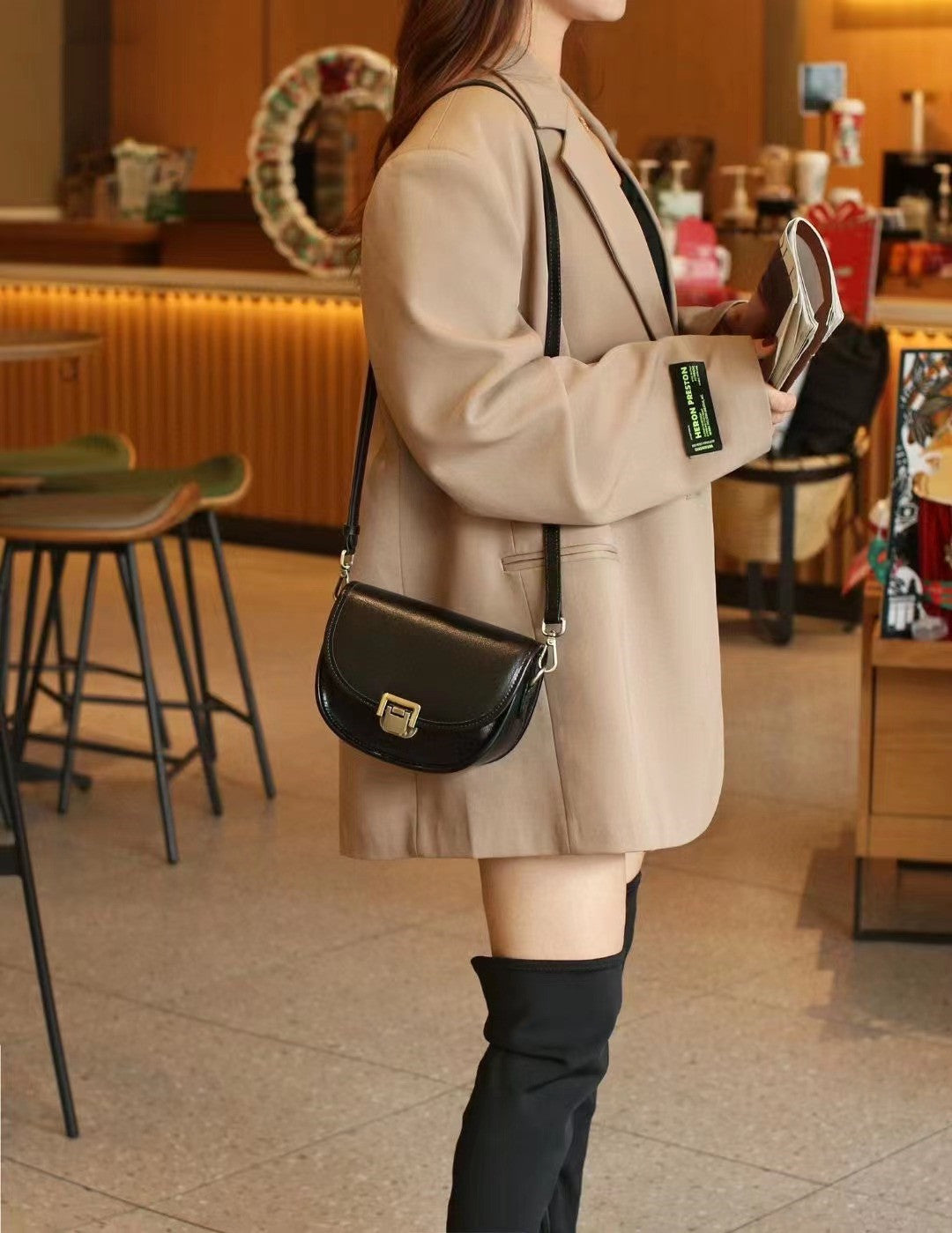 Elegant Flap Saddle Bag for Women - Stylish Crossbody Purse with Adjustable Strap | Perfect for Work, Travel & Everyday Use