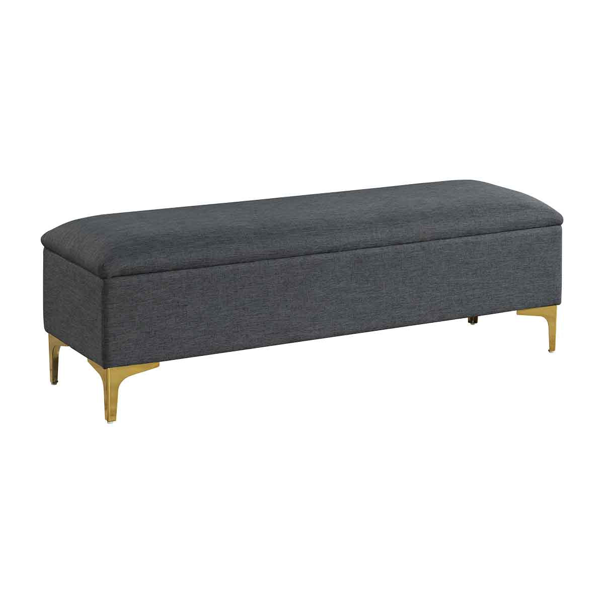 Georgia Fabric Storage Bench with Lift Top - Stylish Upholstered Ottoman for Entryway, Living Room & Bedroom - Perfect for Shoes, Blankets & Home Organization