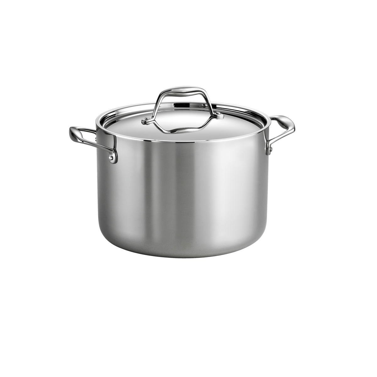 Tramontina Stainless Steel Gourmet Covered Stock Pot - 6 Quart & 8 Quart Options - Perfect for Soups, Stews, and Large Family Meals