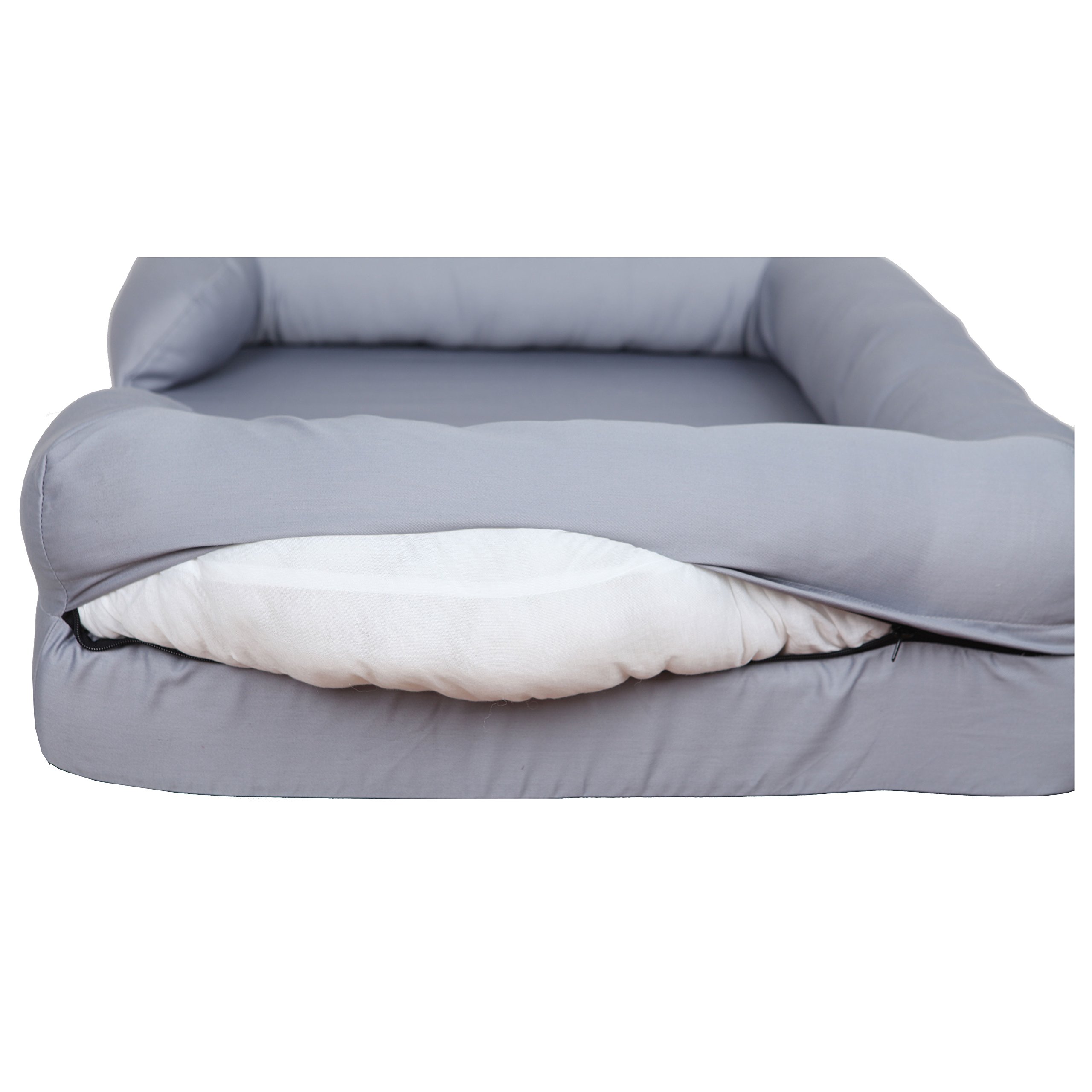 Qpets Memory Foam Dog Bed - Orthopedic Pet Bed with Waterproof & Washable Cover - Skin-Safe Small Dog Bed for Puppies & Small Breeds - Perfect for Crates, Living Rooms & Bedrooms