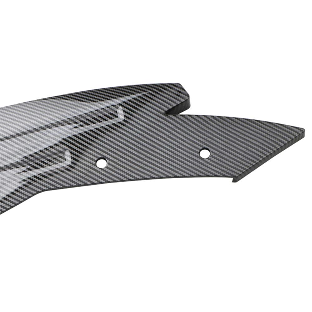 2PCS Universal Carbon Fiber Rear Bumper Lip Diffuser & Front Bumper Splitter Kit with Side Skirt Spoiler - Car Body Styling for Enhanced Aerodynamics & Sporty Look (Fits Most Vehicles) - Perfect for Street Racing & Car Show Modifications