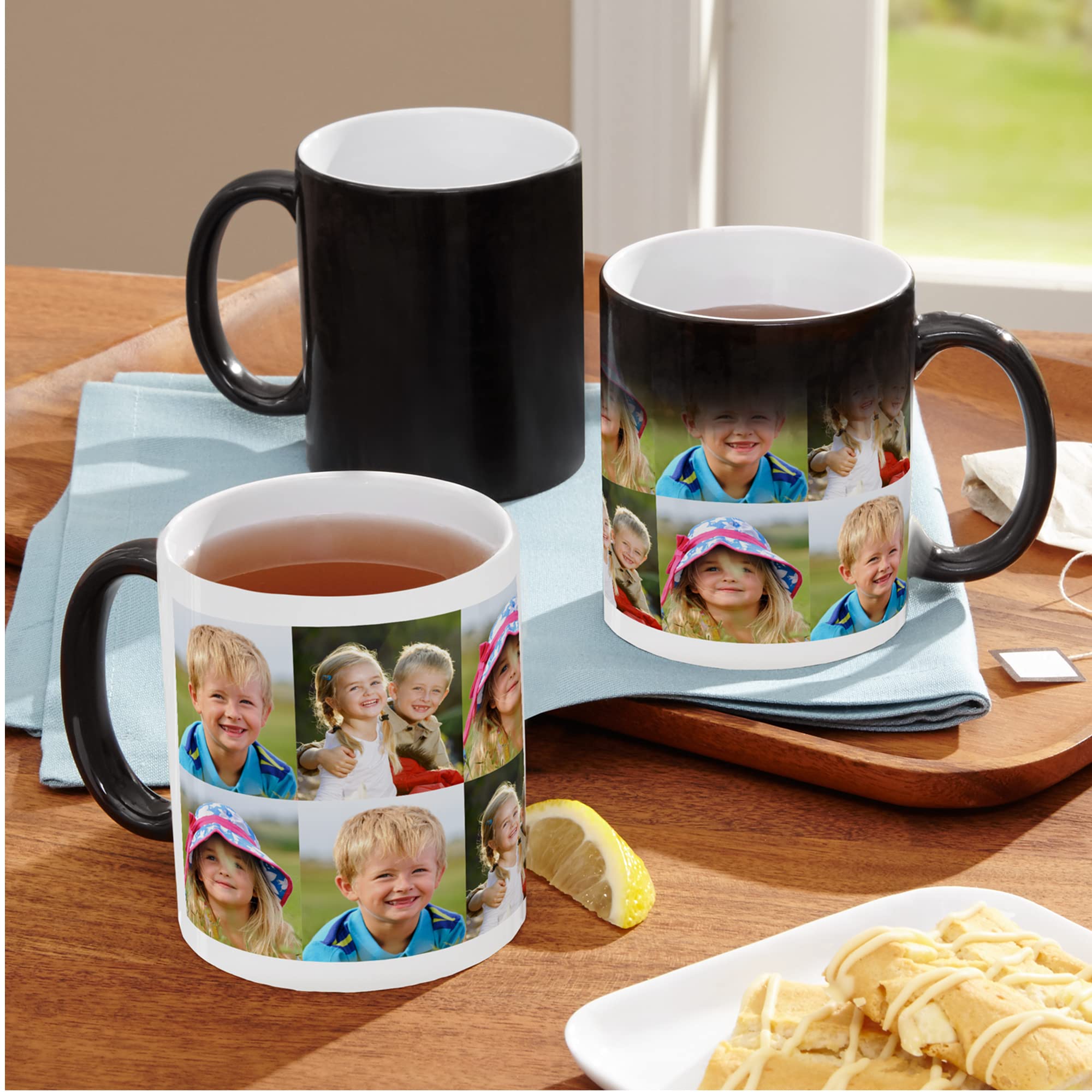 Personalized Color Changing Photo Mug - 11oz Custom Coffee Cup with 2 Pictures - Perfect for Gifts, Anniversaries & Family Memories