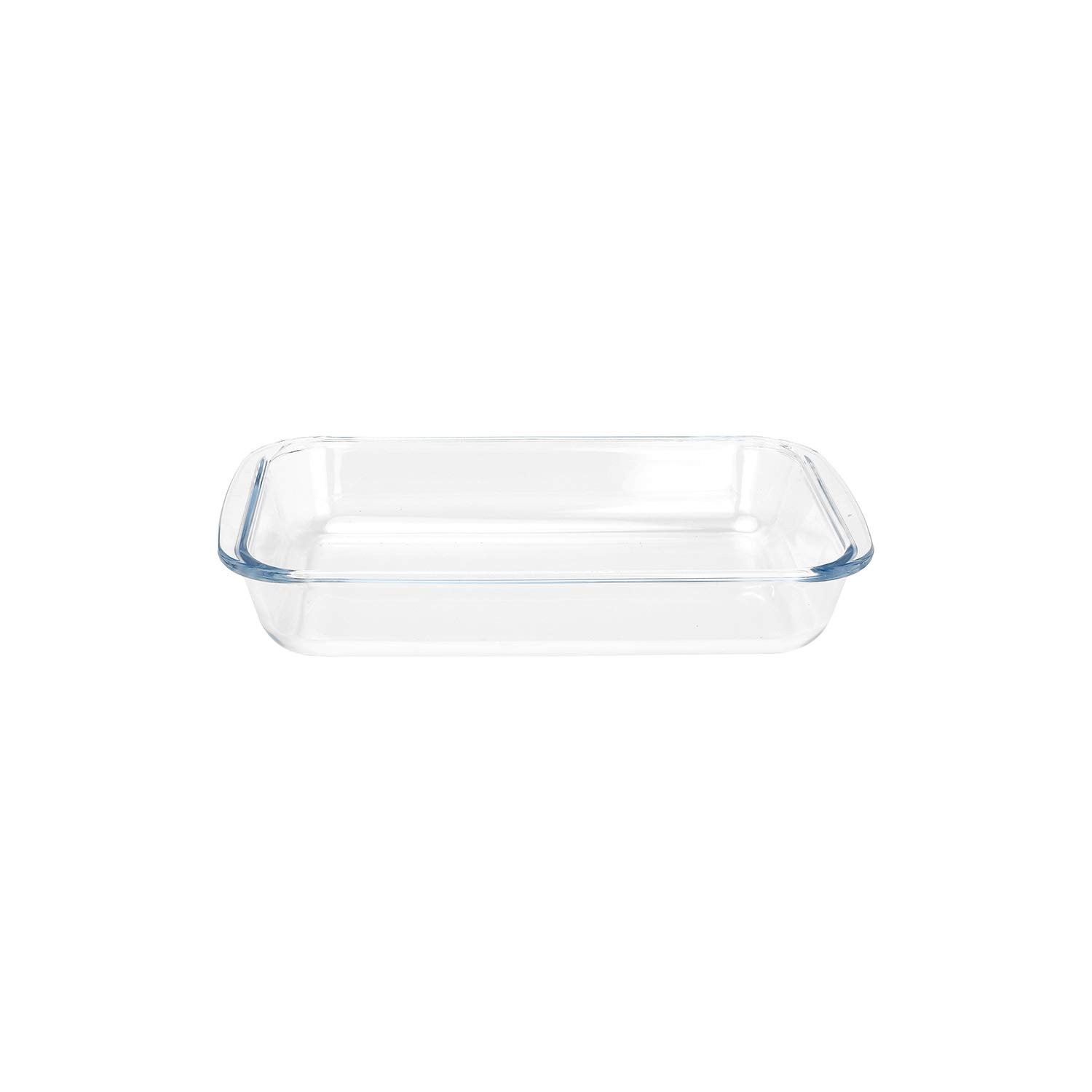 FOYO Basics 1.6 Quart Clear Oblong Tempered Glass Baking Dish Set - Oven Safe Casserole Dish for Baking, Roasting & Serving - Perfect for Lasagna, Casseroles & Desserts