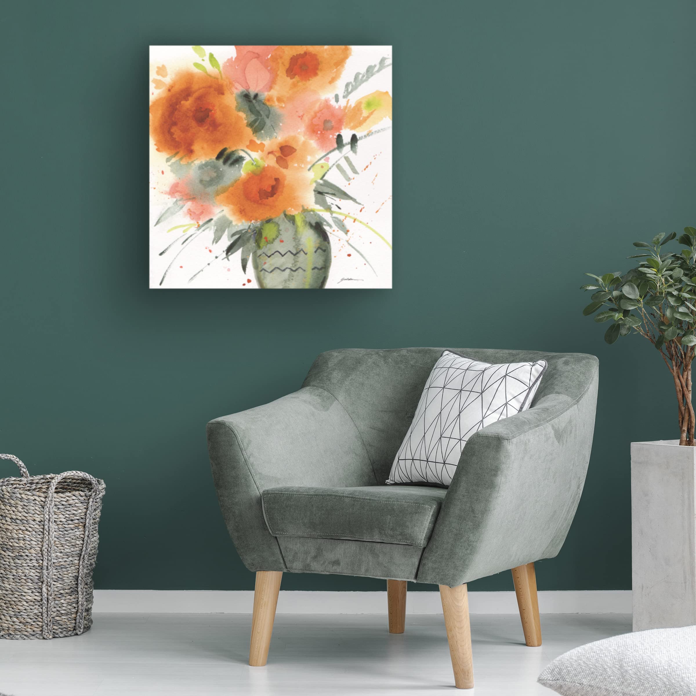 Trademark Fine Art 'Summers End' Canvas Wall Art by Sheila Golden - Beautiful Beach Landscape Painting for Living Room, Bedroom & Office Decor