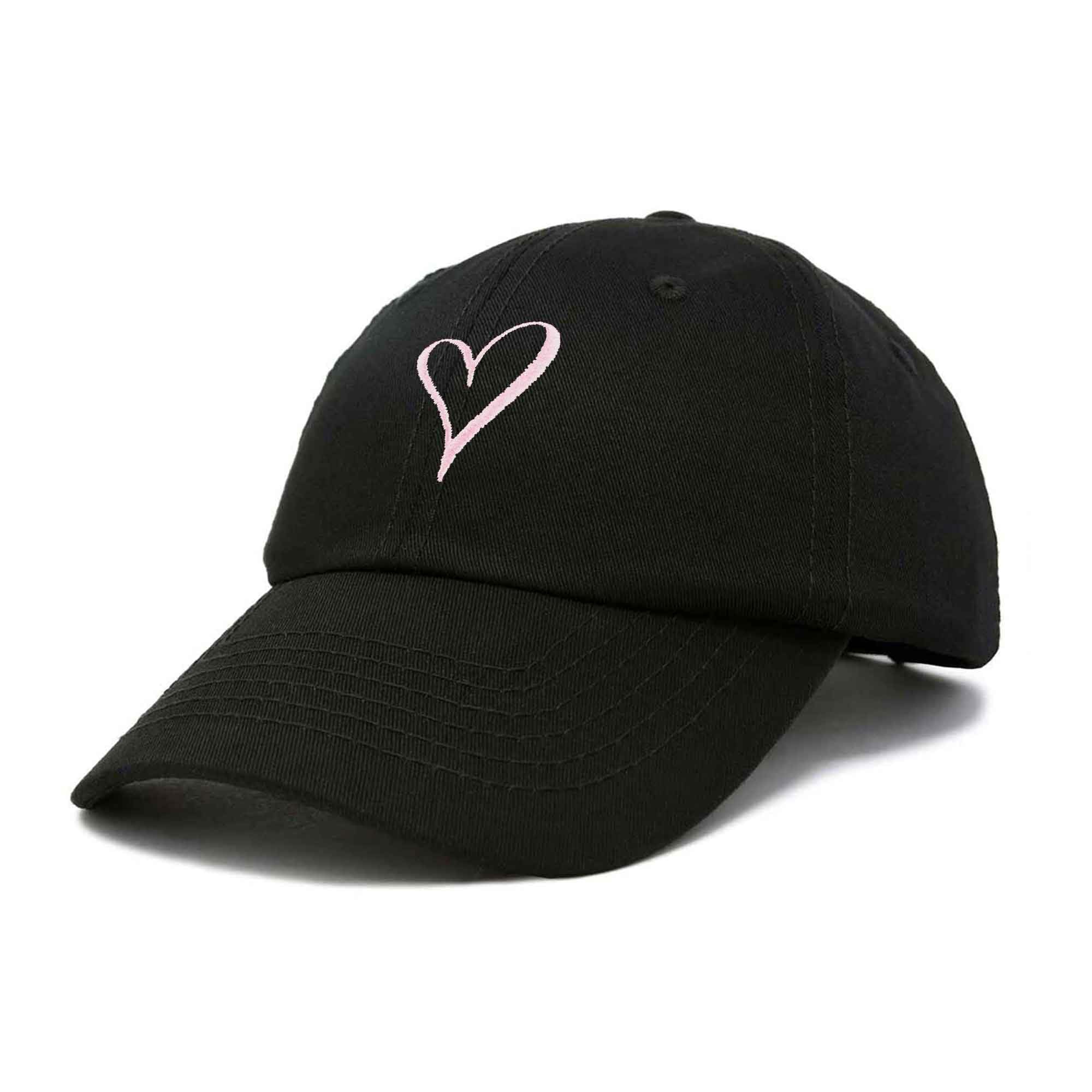 Handmade Embroidered Heart Baseball Cap for Women - Cute Fashion Accessory for Casual Outings, Dates & Outdoor Activities