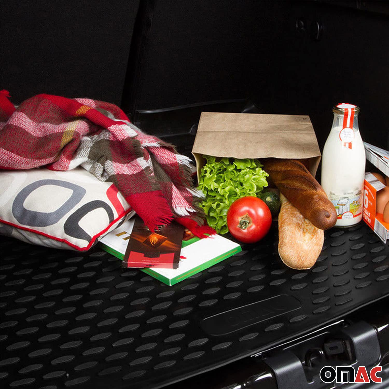 Premium OMAC Cargo Mats Liner for Audi A3 Quattro e-tron 2015-2020 - Heavy Duty Black Trunk Protector - Perfect for Road Trips, Groceries & Pet Transport