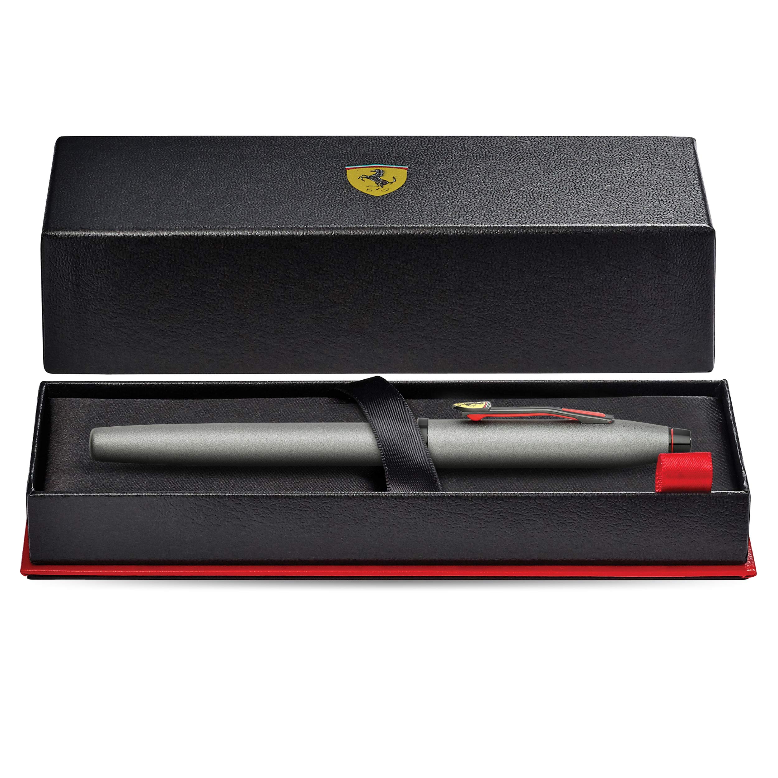 Cross Century II Scuderia Ferrari Rollerball Pen with Luxury Gift Box - Titanium Grey Satin Lacquer | Premium Writing Instrument for Business Gifts, Collectors & Ferrari Enthusiasts