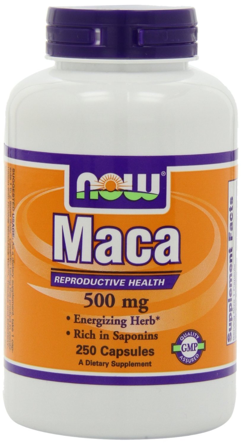 Now Foods Maca Root 500mg Supplement - 250 Capsules for Energy, Stamina & Hormonal Balance - Supports Workout Performance & Stress Relief