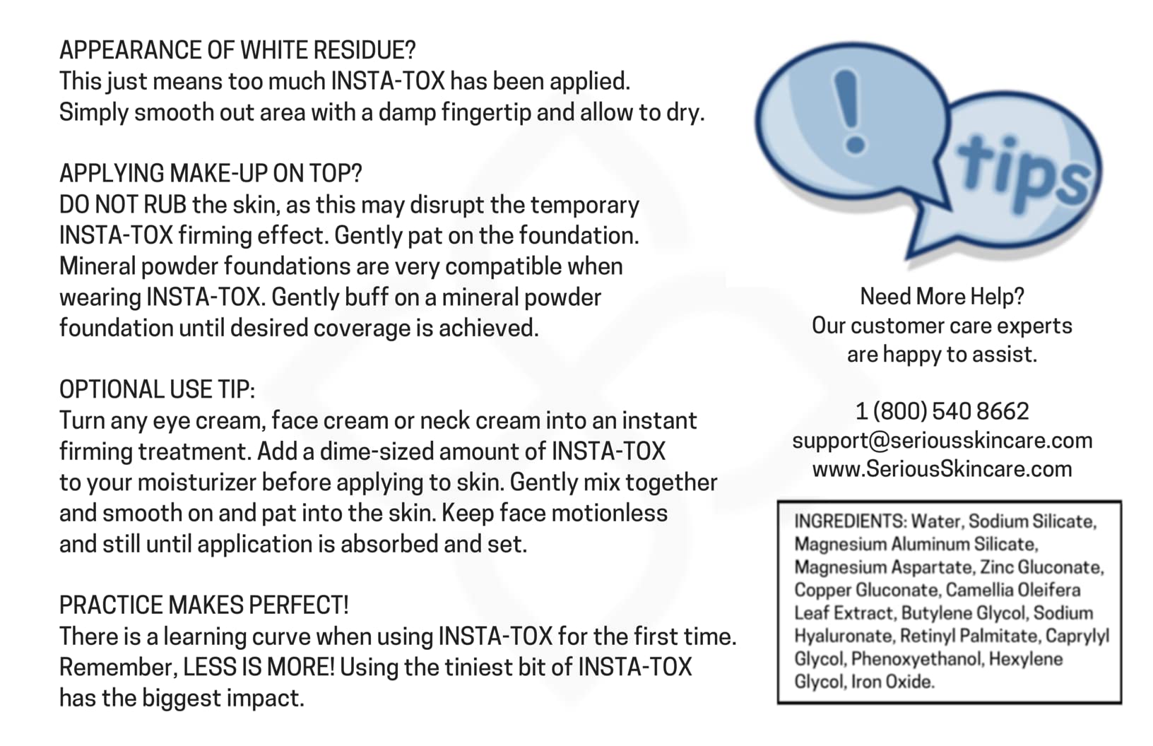 INSTA-TOX Instant Wrinkle Smoothing Serum - Anti-Aging Face Serum for Fine Lines & Wrinkles, Temporary Skin Tightener & Instant Line Filler - 2 Pack (1.5 Fl Oz Total) - Perfect for Daily Skincare Routine & Special Occasion Prep