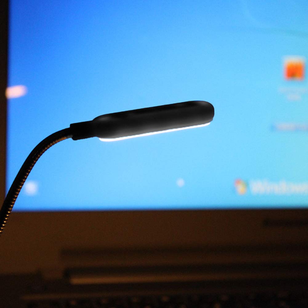 Tongdejing USB Reading Light - Mini LED Desk Lamp for Laptop, Computer, PC & Keyboard - Flexible USB-Powered Night Light for Office, Study & Bedroom Use