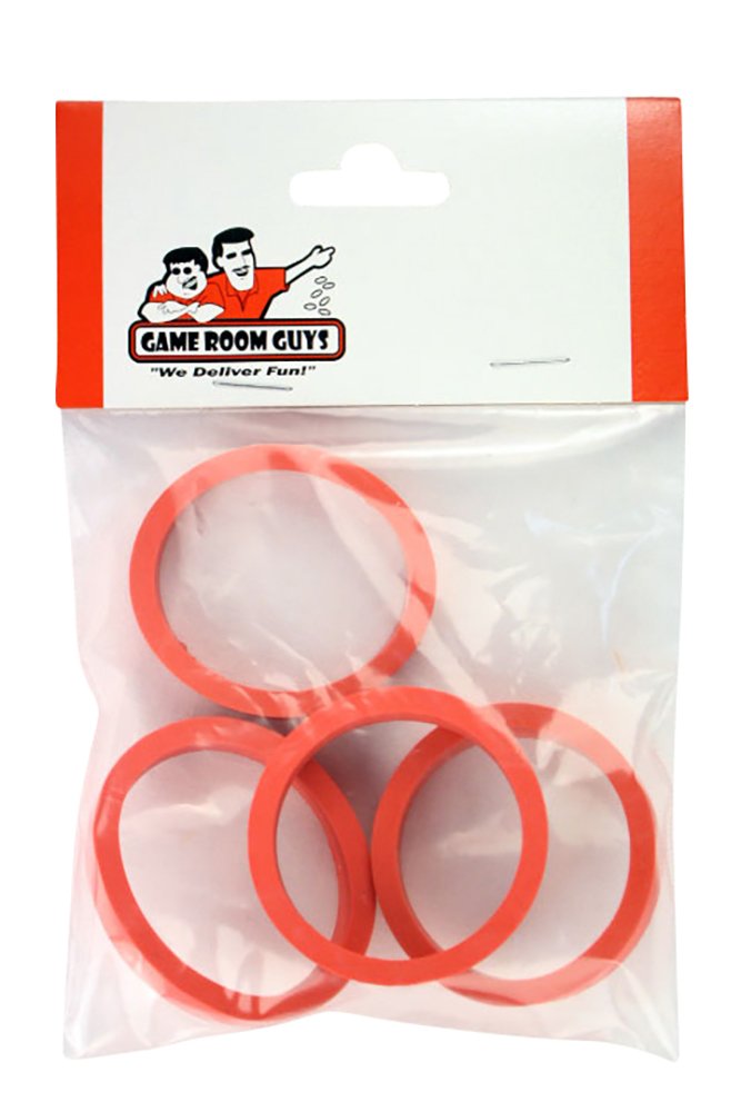 Premium Pinball Flipper Rubber Set - 4 Red Replacement Bands for Pinball Machine Repair & Maintenance - Perfect for Arcade Game Restoration and Home Use