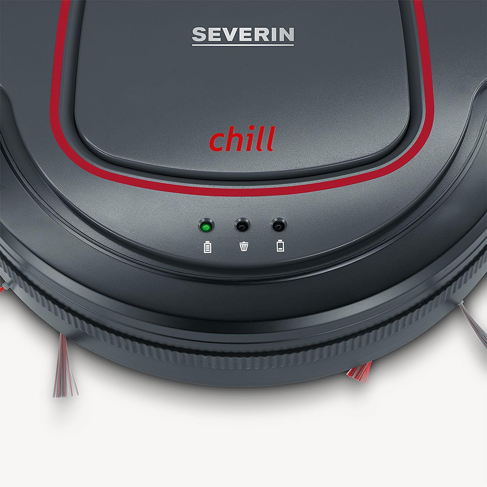 RB 7025 Robot Vacuum Cleaner with 12.8V Lithium Ion Battery - Cool Grey/Red & Black | Smart Home Cleaning for Hardwood Floors, Carpets & Pet Hair