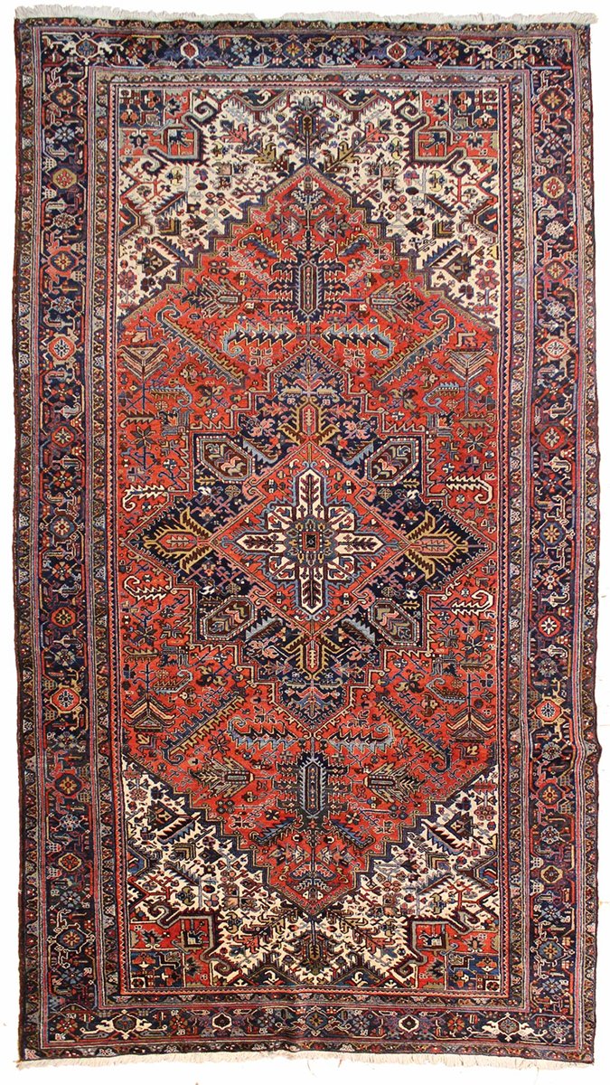 Vintage Heriz Handwoven Tribal Rug – Authentic Persian Carpet JF5833 for Living Room, Bedroom & Home Decor