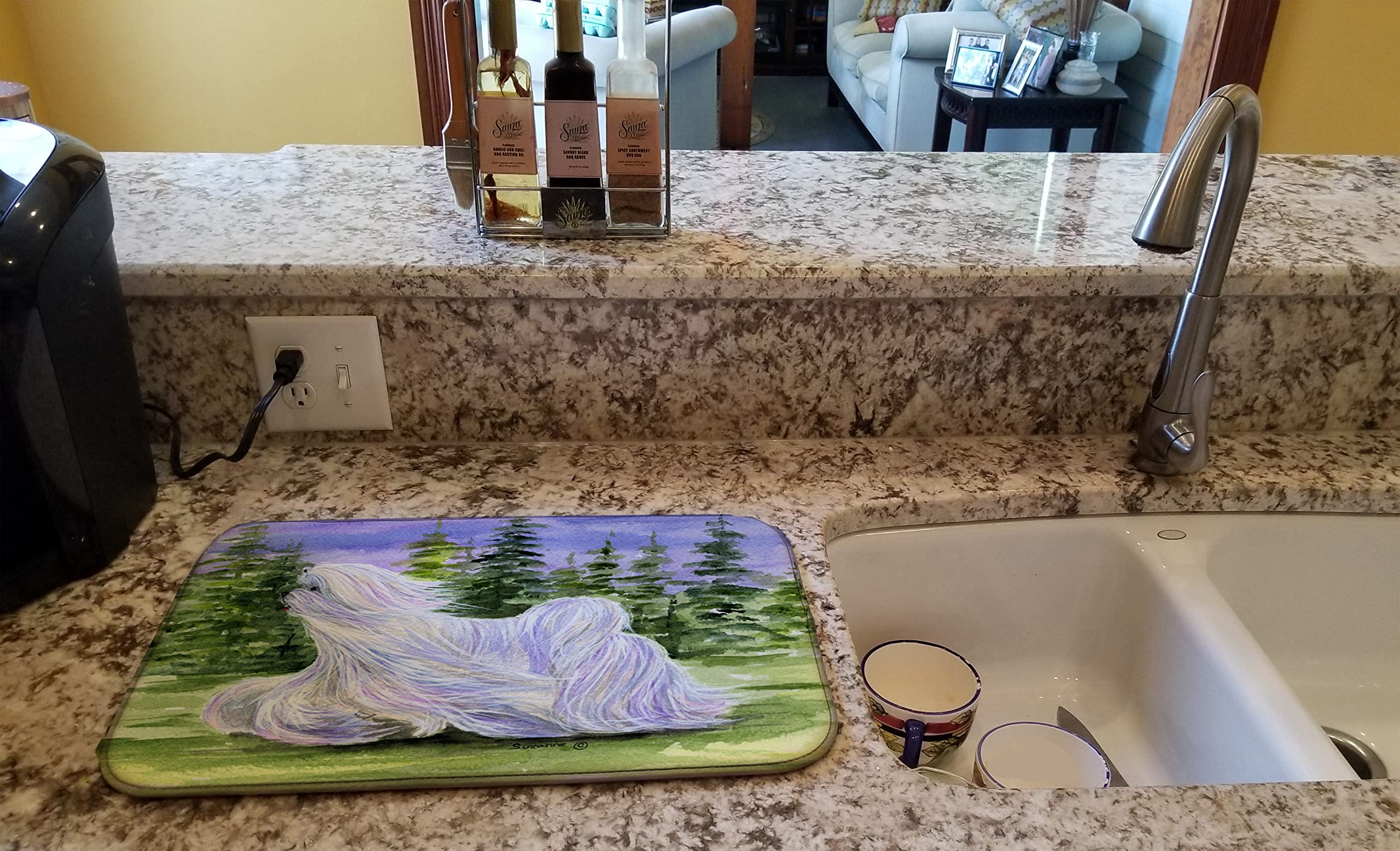 Premium Absorbent Dish Drying Mat for Kitchen Counter - 14