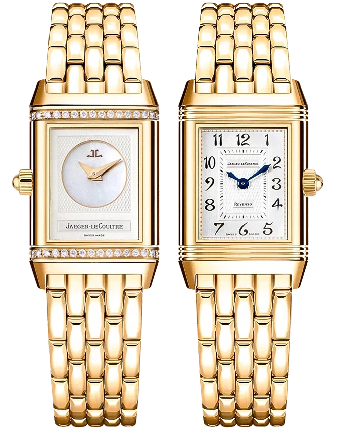 Jaeger-LeCoultre Reverso Classic Duetto 18K Yellow Gold Diamond Ladies Watch - Luxury Swiss Timepiece for Women, Perfect for Gifts & Special Occasions