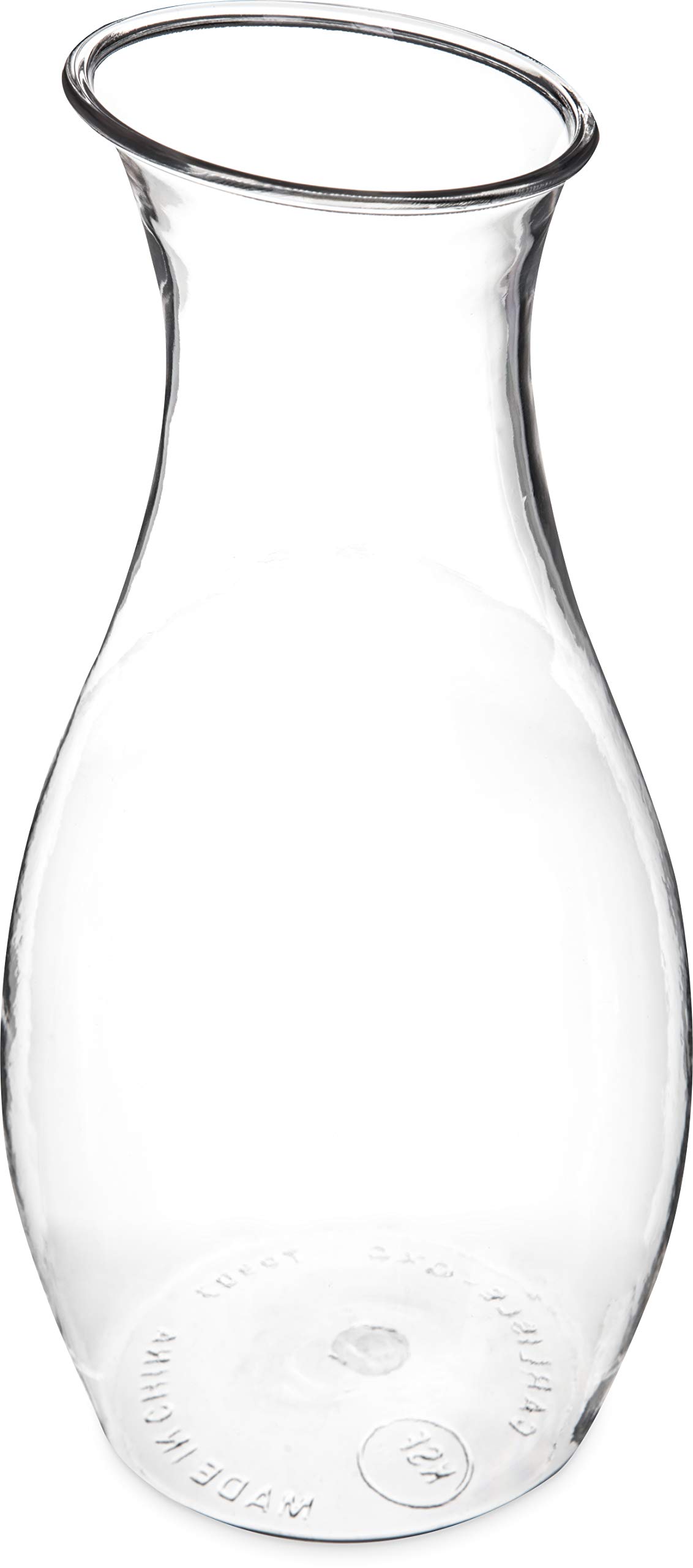 Carlisle 7090307 Cascata 1.5L Clear Plastic Juice Carafe - BPA-Free Beverage Dispenser for Restaurants, Catering & Home Use (Pack of 12) - Perfect for Iced Tea, Lemonade, Party Drinks & Refrigerator Storage