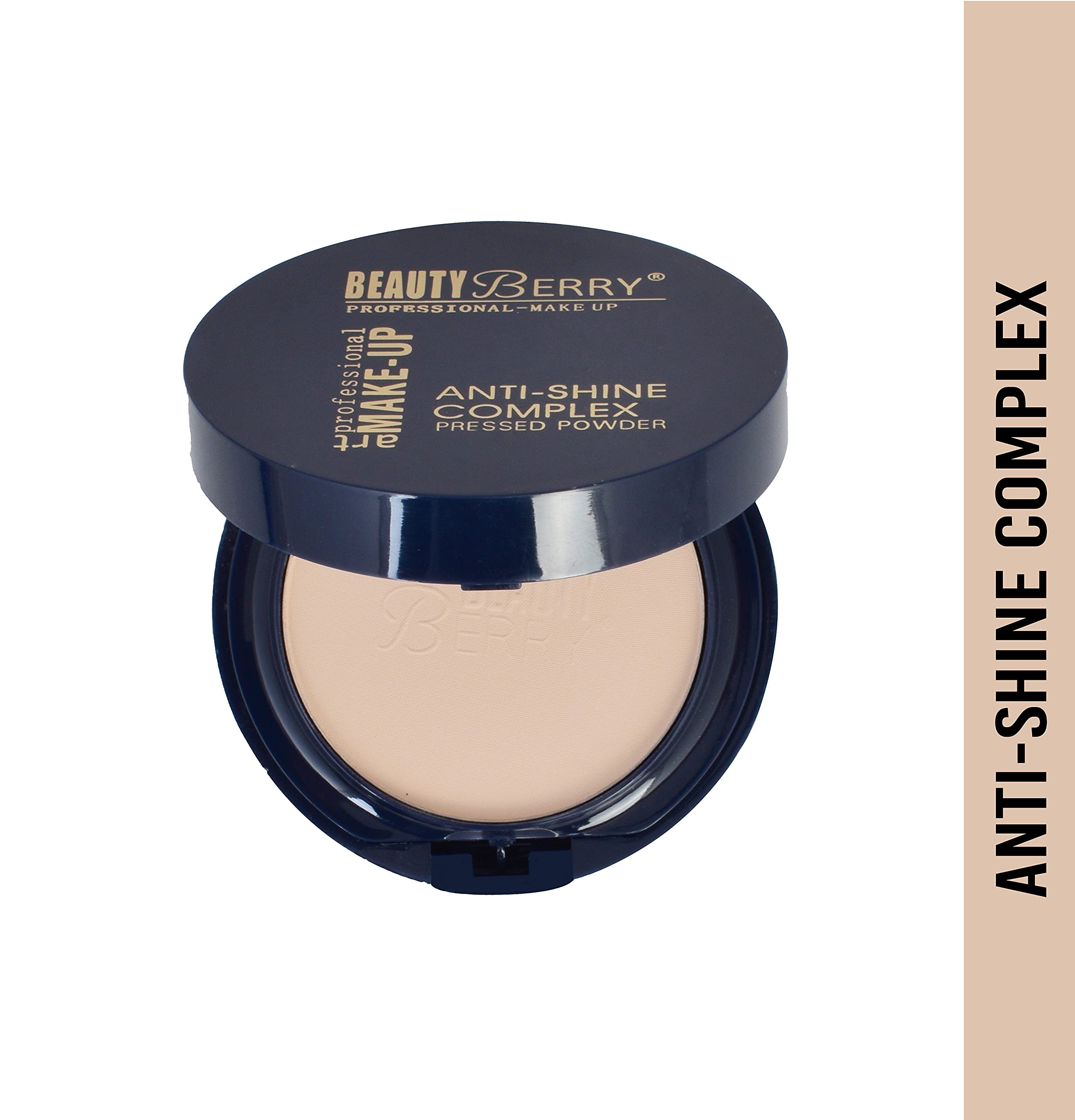 Beauty Berry Anti-Shine Complex Compact Powder - Long Lasting Matte Finish Face Makeup for Women | Natural Glow Pressed Powder | Oil Control & Shine Reduction | Perfect for Daily Wear, Office & Special Occasions (Ivory)
