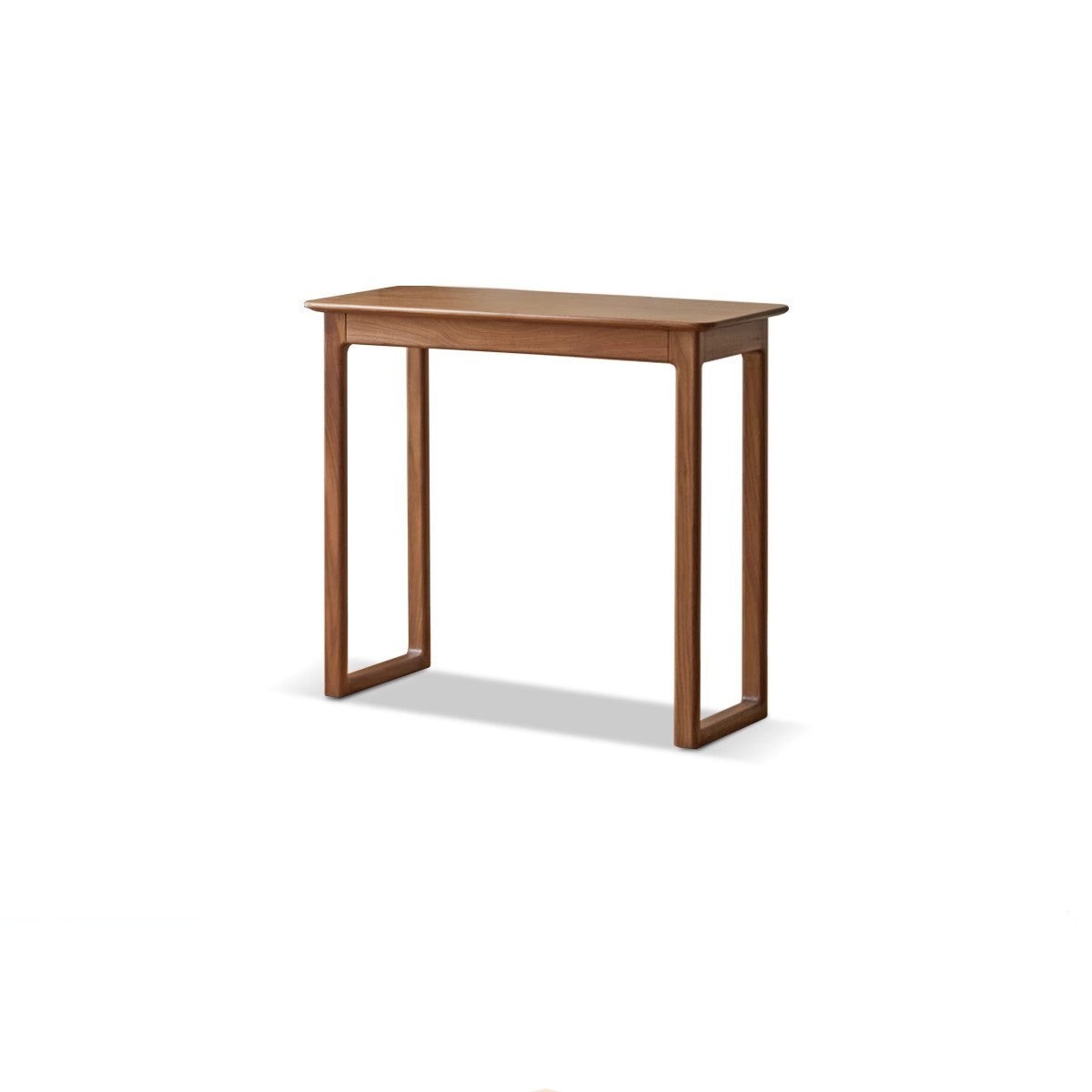 Premium Black Walnut Solid Wood Narrow Writing Desk - Modern Minimalist Home Office & Study Workstation for Small Spaces